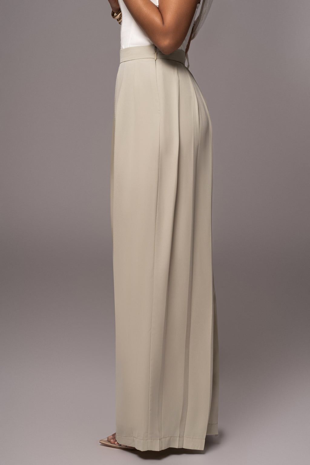 Sage Josette Wide-Leg Pleated Pants