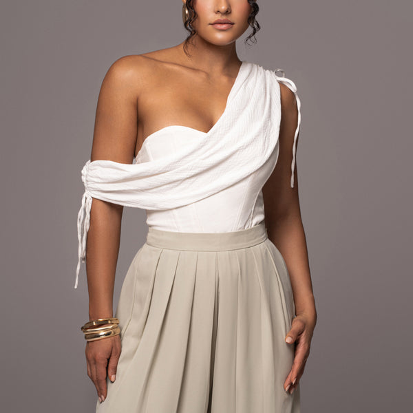 Ivory New Obsession Draped Top