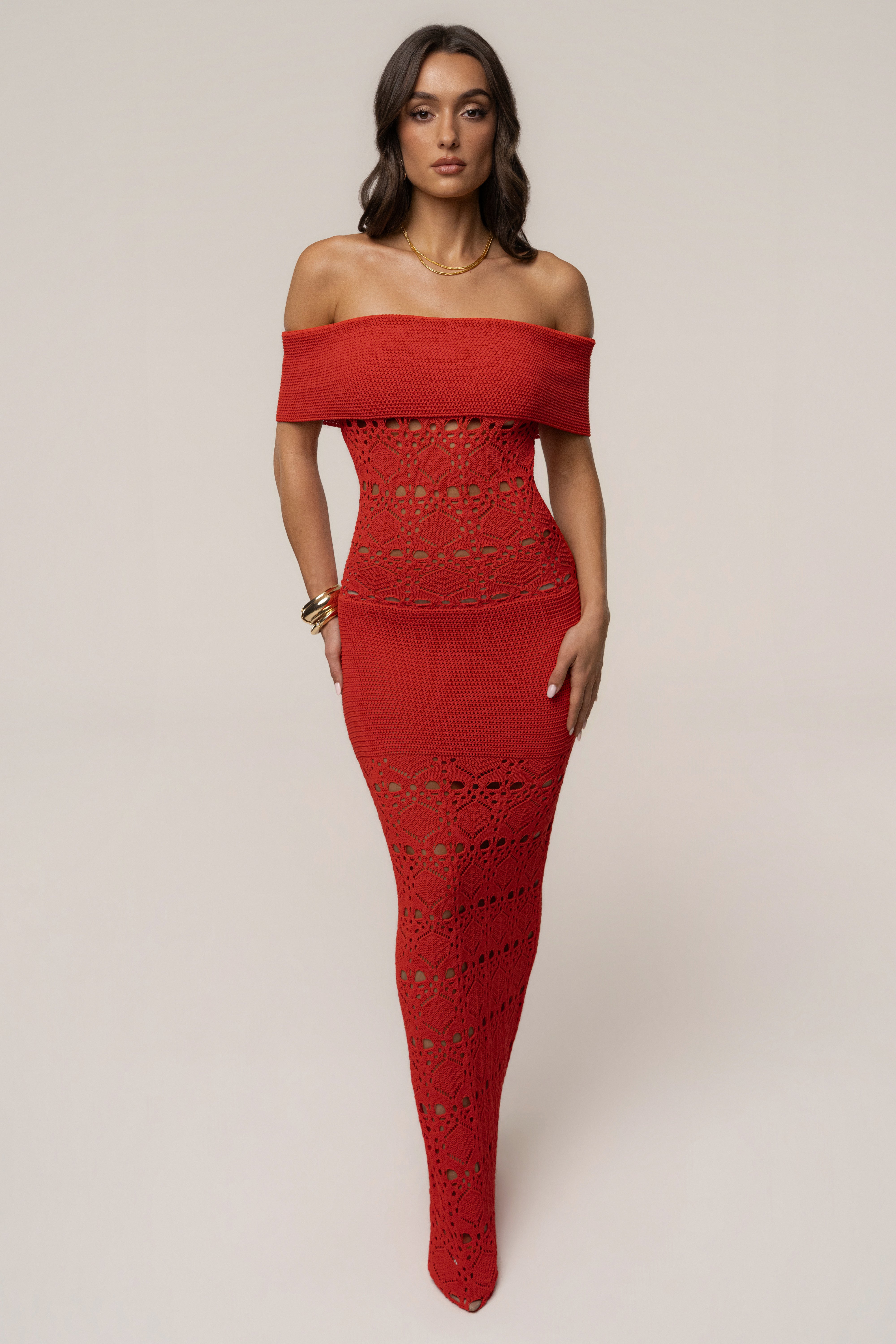 Red JLUXLABEL Resort Nights Maxi Dress with flowy fabric and sleeveless design, perfect for summer or vacation wear.