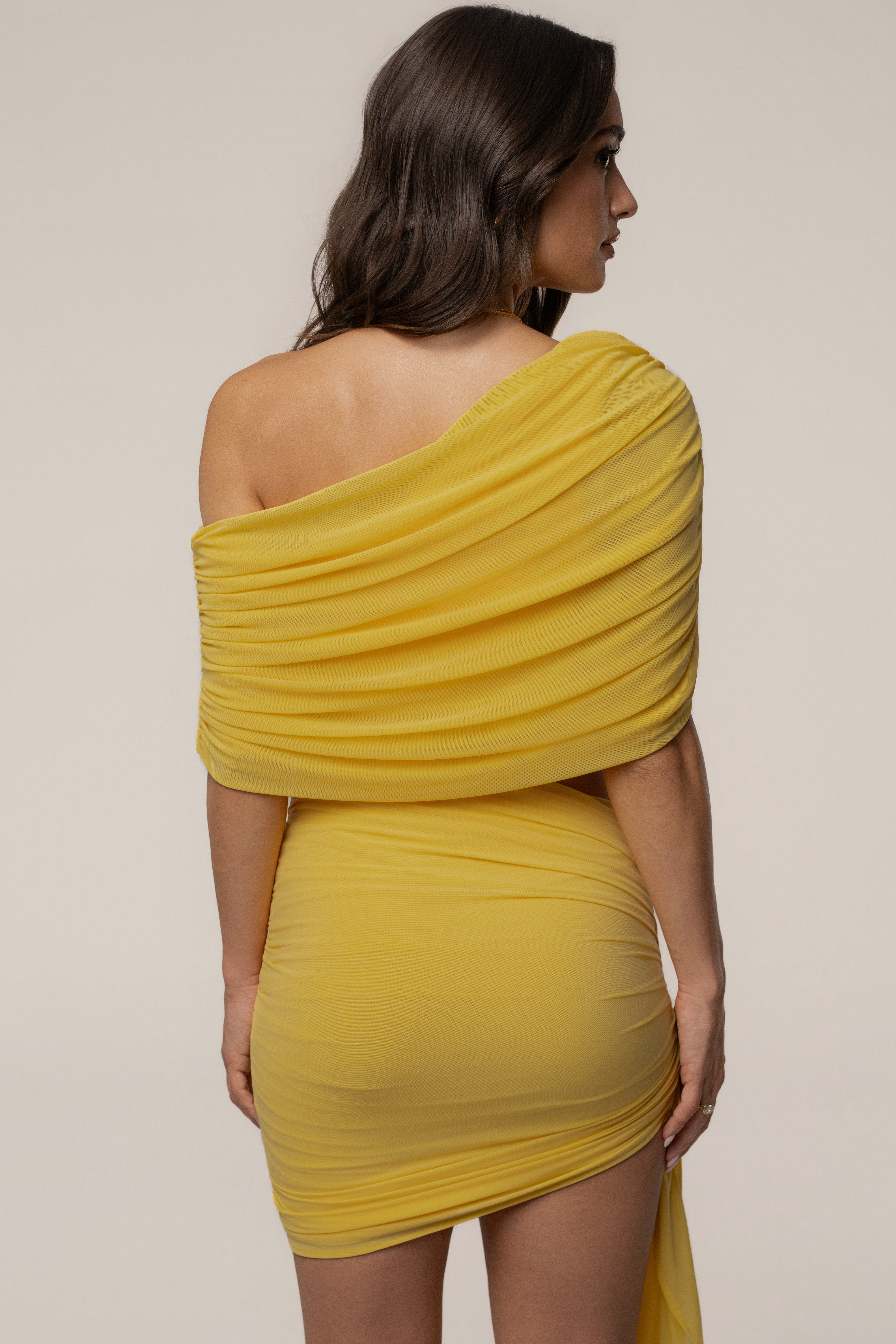Yellow All You Need Cutout Dress - JLUXLABEL