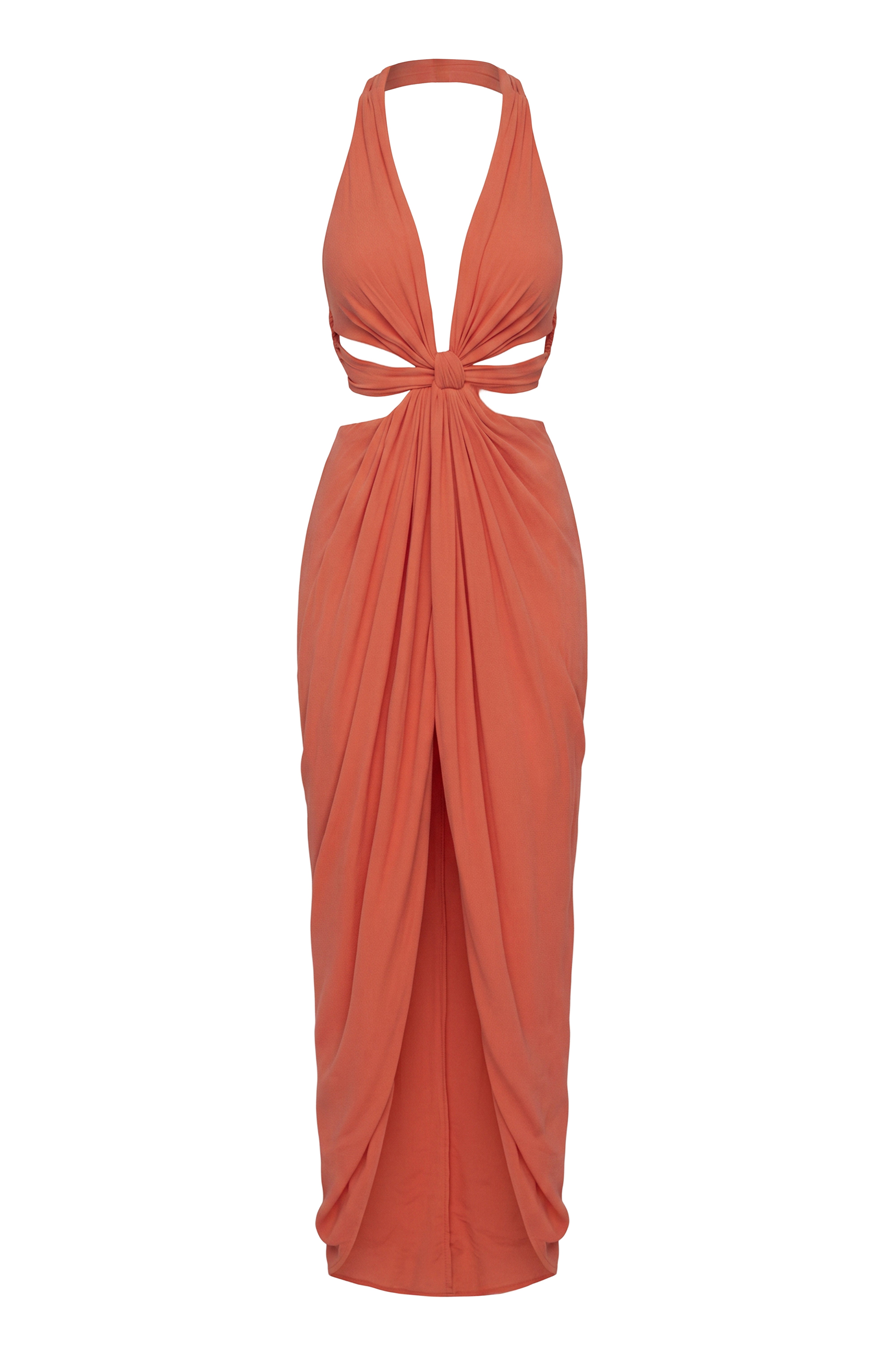 Coral Warm Sunsets Maxi Dress