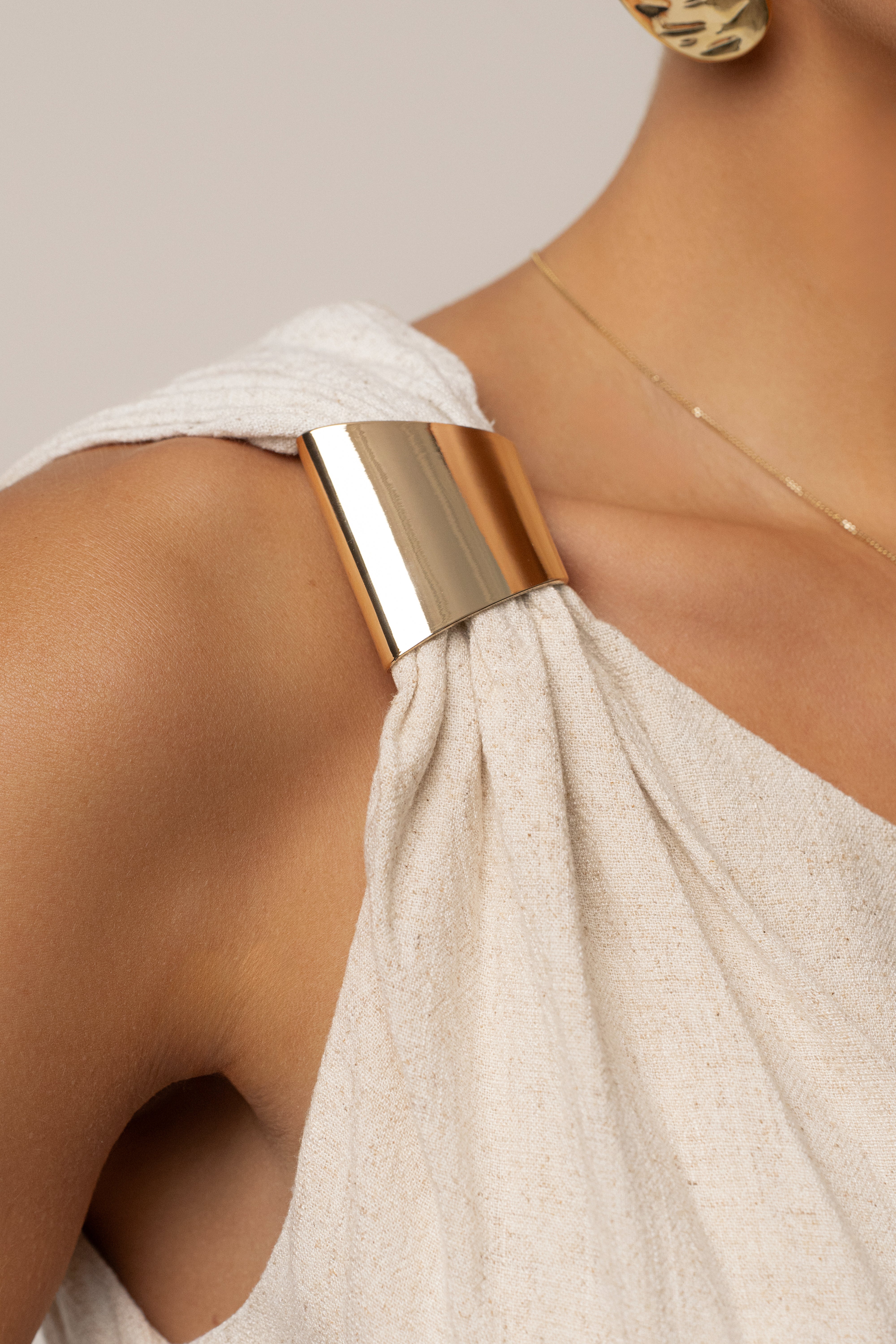 Natural Palmera One Shoulder Top - JLUXLABEL