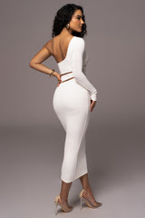 Ivory Chase The Night One Shoulder Dress - JLUXLABEL