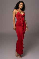 Red Rosalinda Maxi Dress - JLUXLABEL