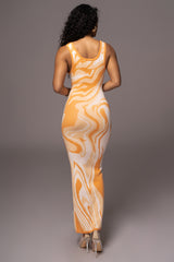 Orange Tropicana Tank Maxi Dress - JLUXLABEL