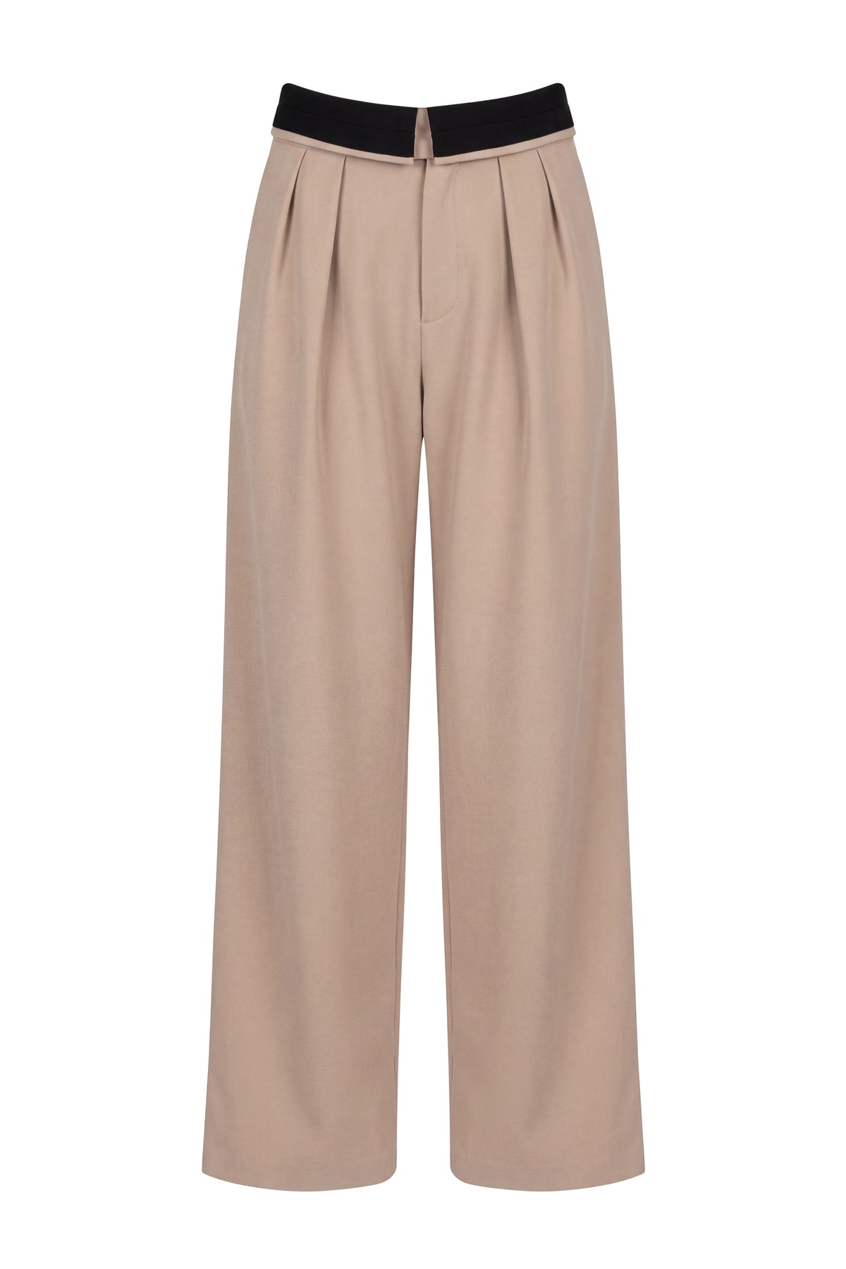 Stone/Black Command Pleat Trouser