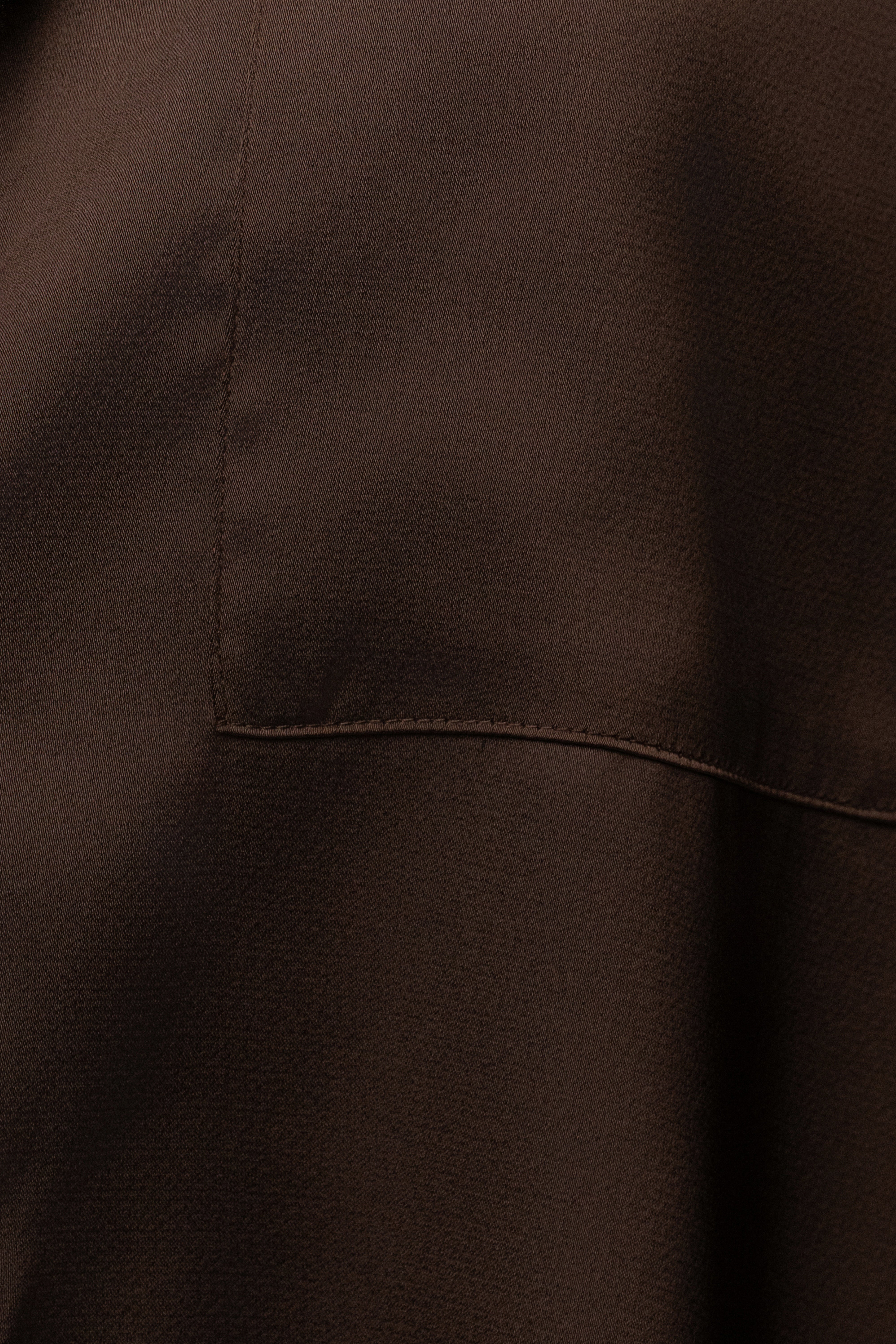 JLUXLABEL Chocolate Island Ease collared satin top, stylish tops with a smooth satin finish and relaxed fit, shown in new colors.