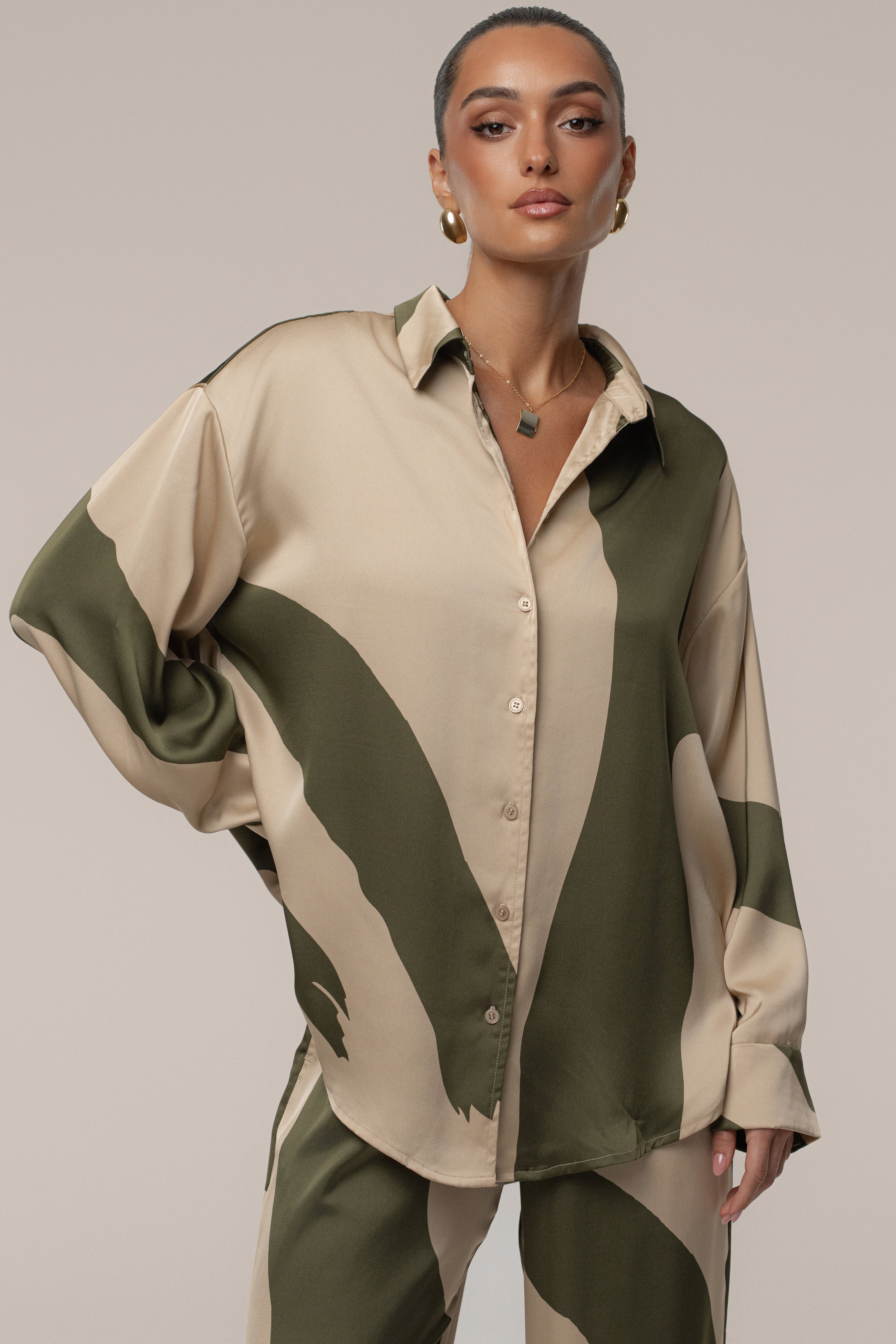 Multi Ella Safari Blouse - JLUXLABEL