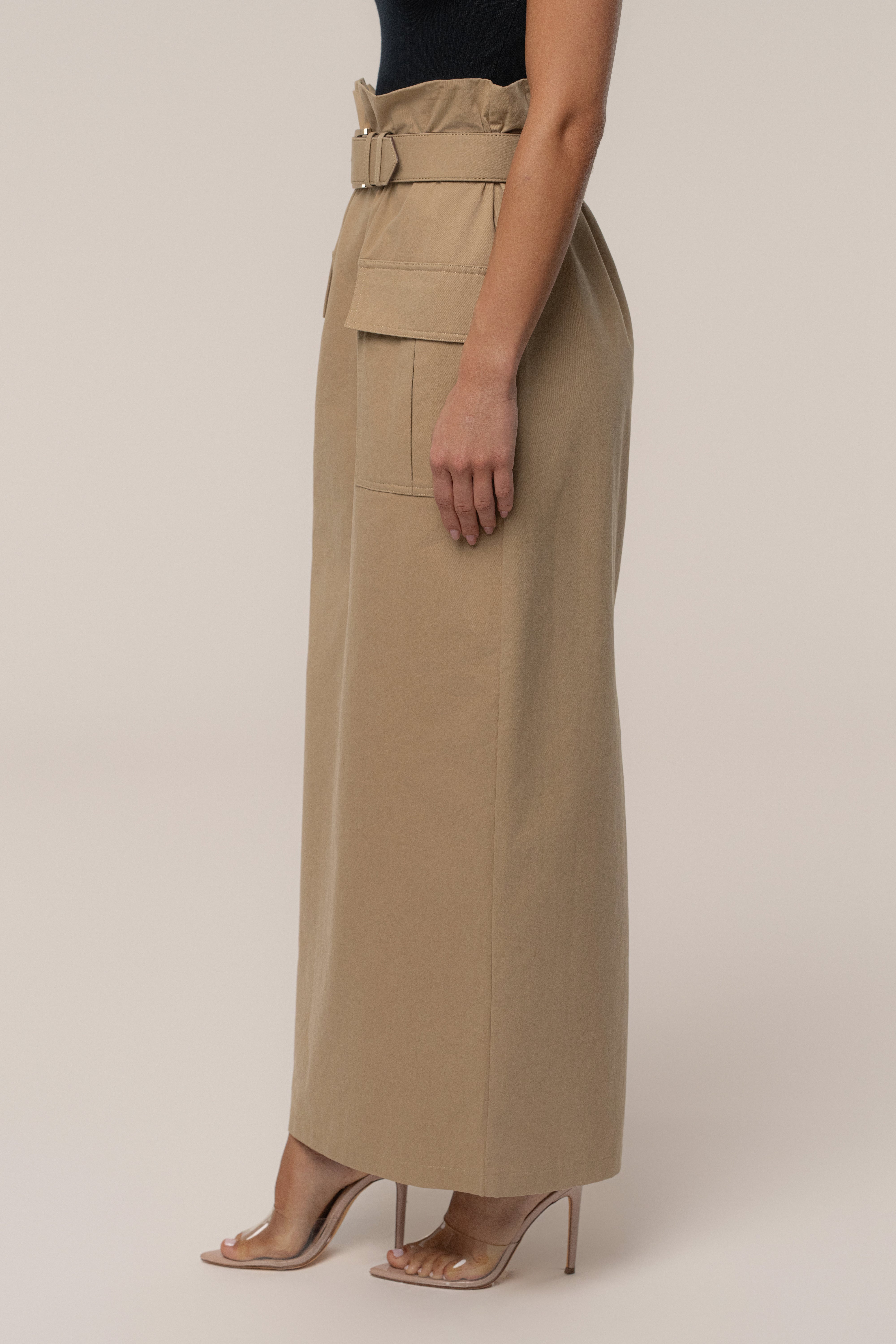 Khaki New Edge Cargo Skirt - JLUXLABEL