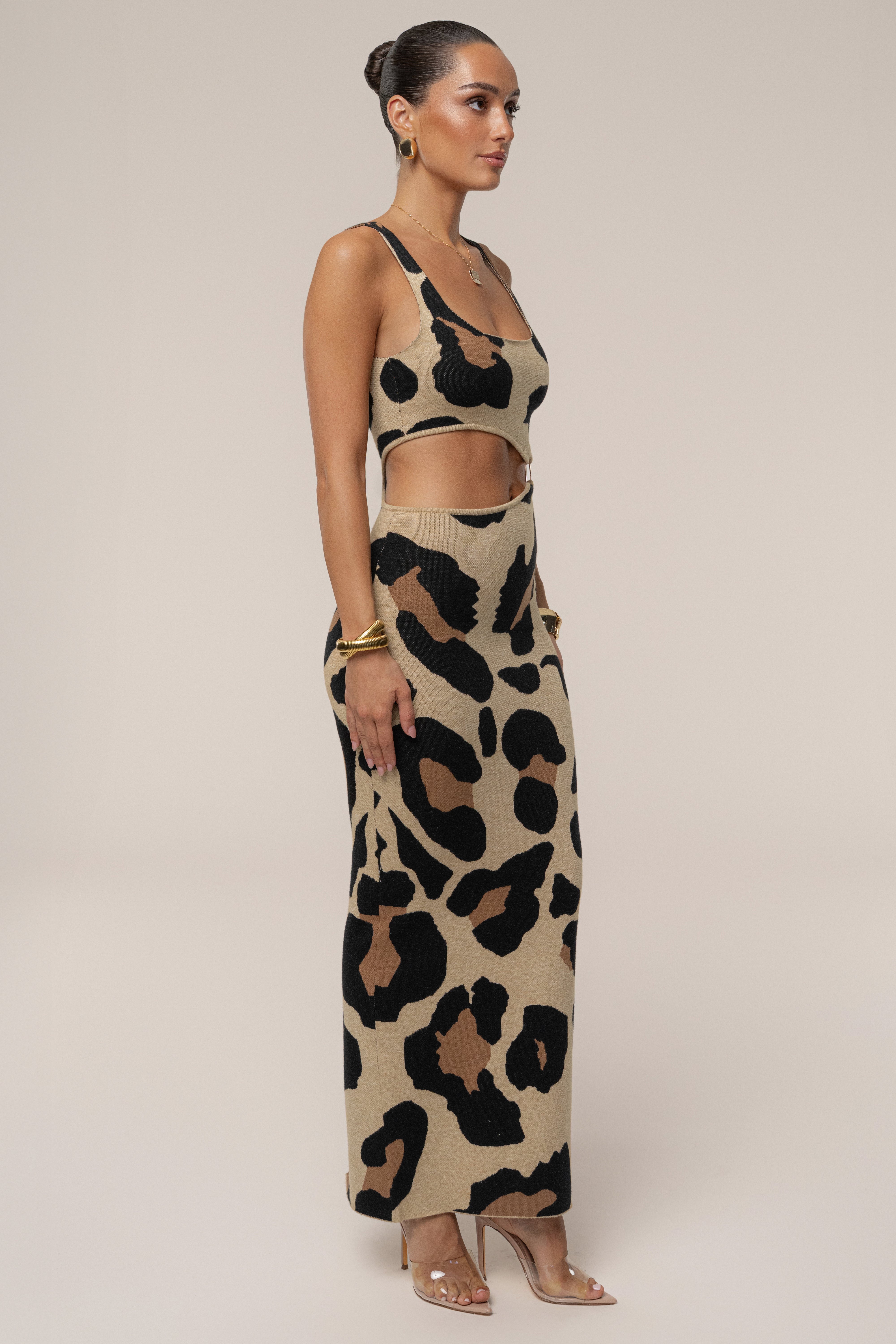 Leopard Zahara Print Maxi Dress