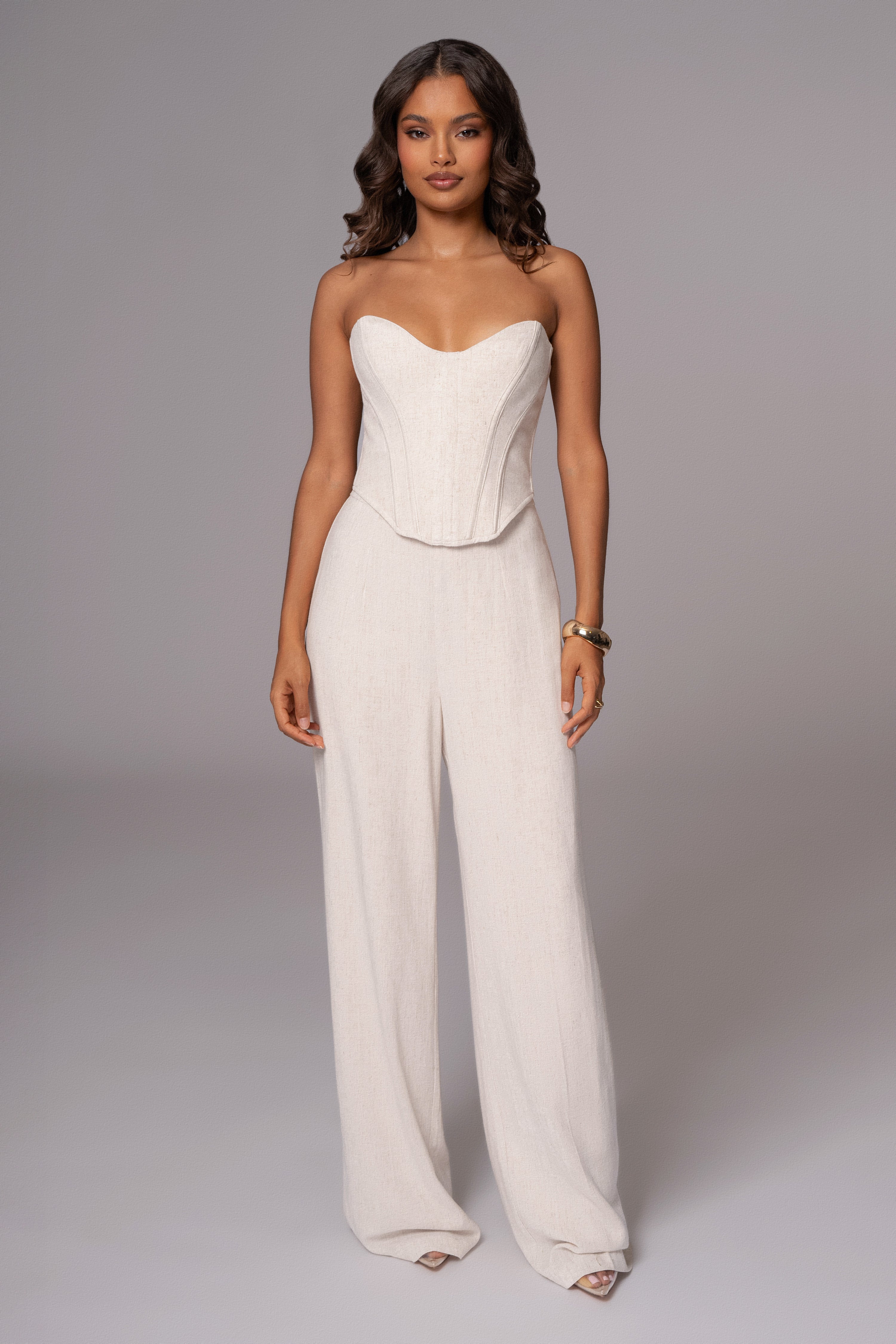 Natural Beyond The Sea Linen Corset - JLUXLABEL