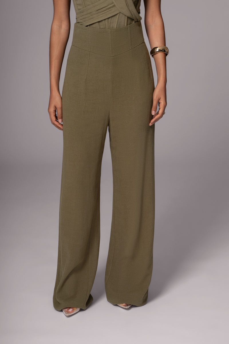 Olive Explorer Linen Pants