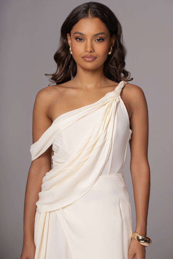 Ivory Diosa Drape Top