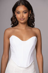 Ivory Beyond The Sea Linen Corset