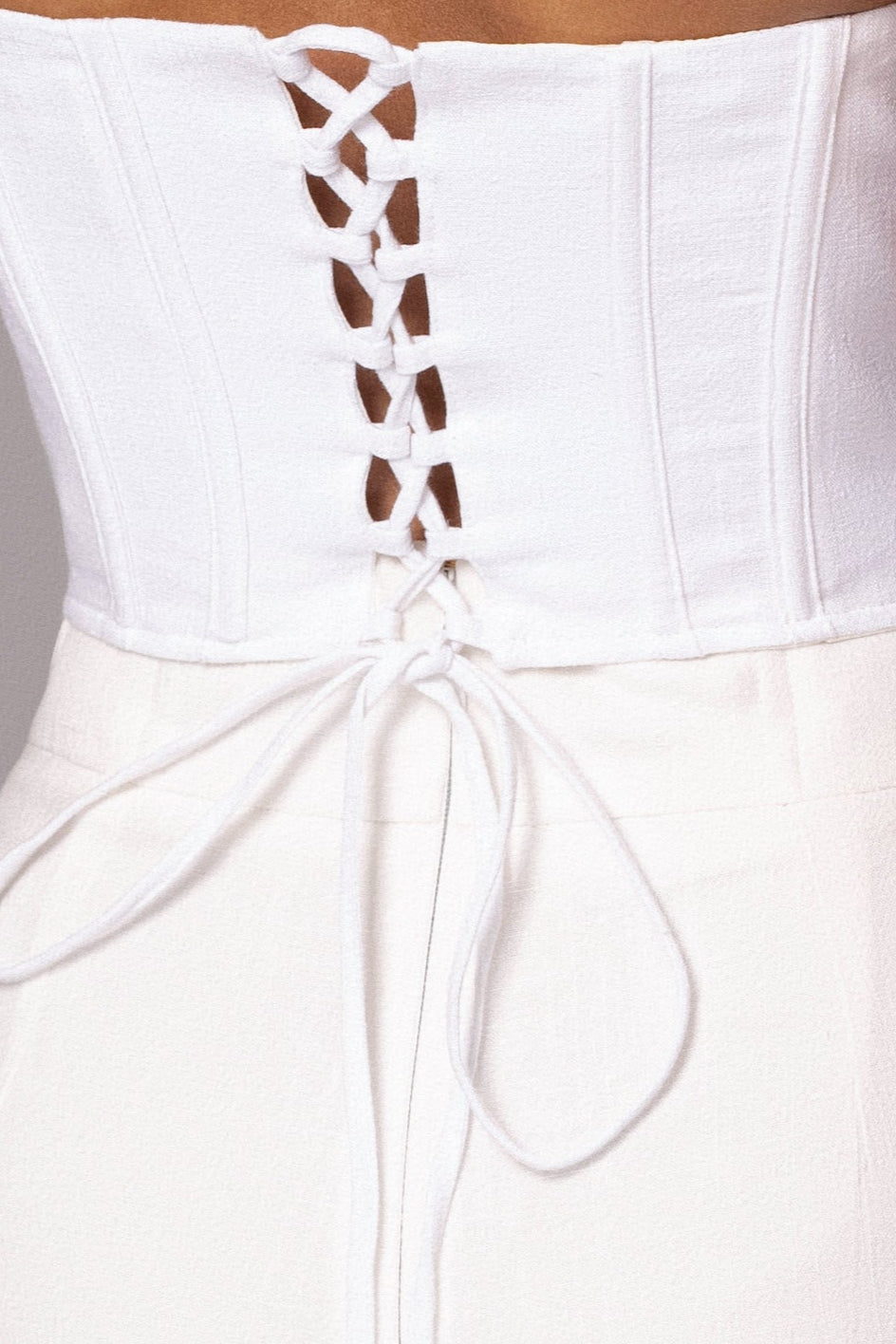 Ivory Beyond The Sea Linen Corset - JLUXLABEL