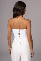 Ivory Beyond The Sea Linen Corset