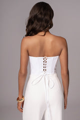 Ivory Beyond The Sea Linen Corset