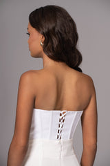 Ivory Beyond The Sea Linen Corset