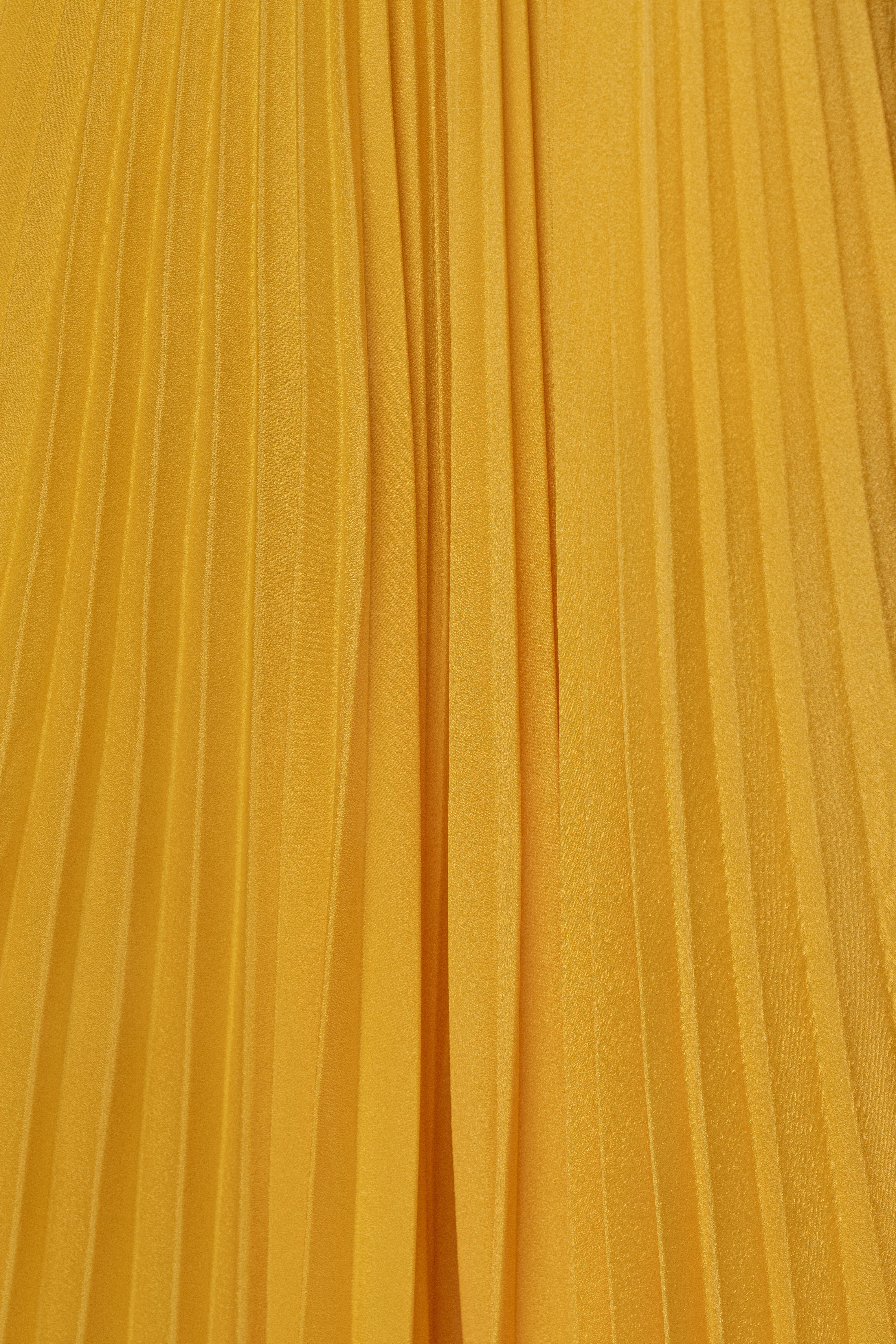Yellow Sunshine Pleated Maxi Dress
