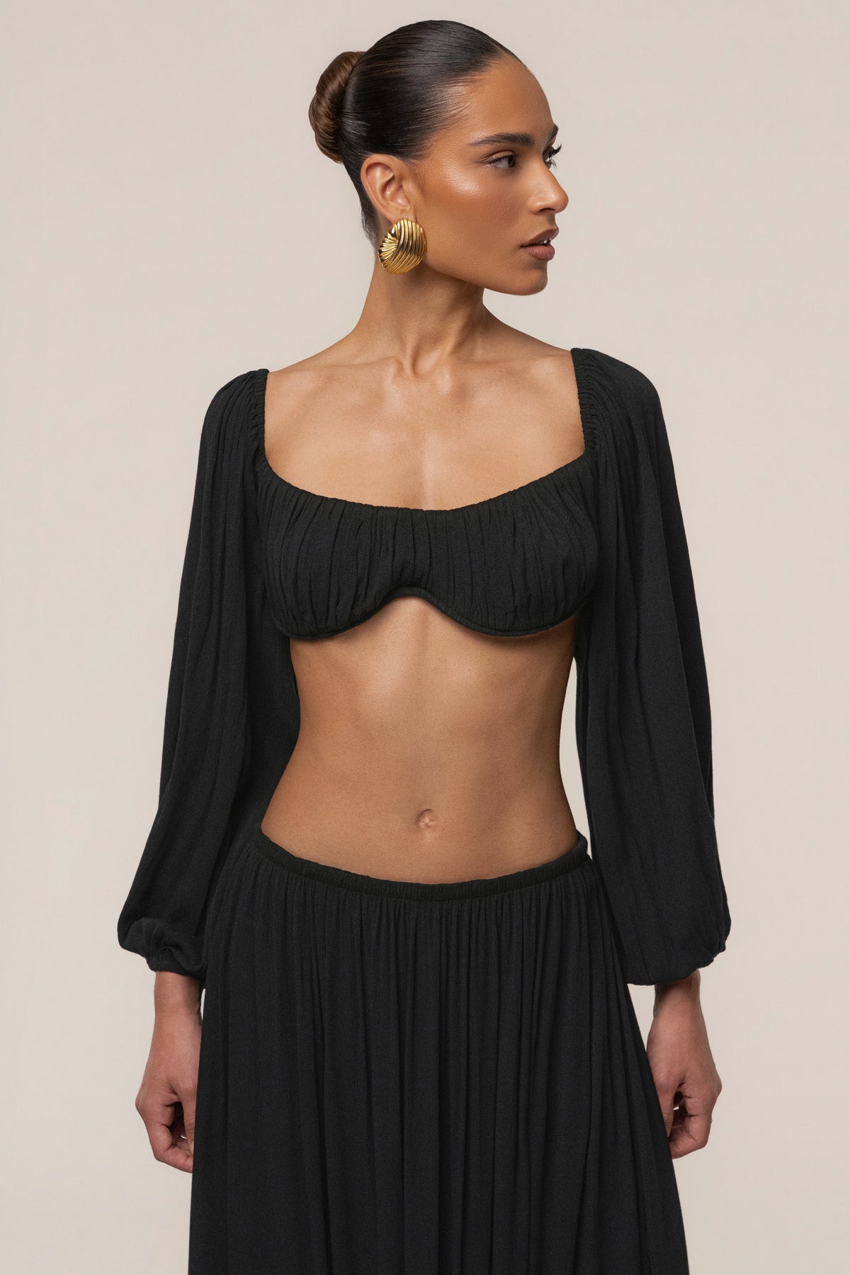 Black Warm Nights Skirt Set