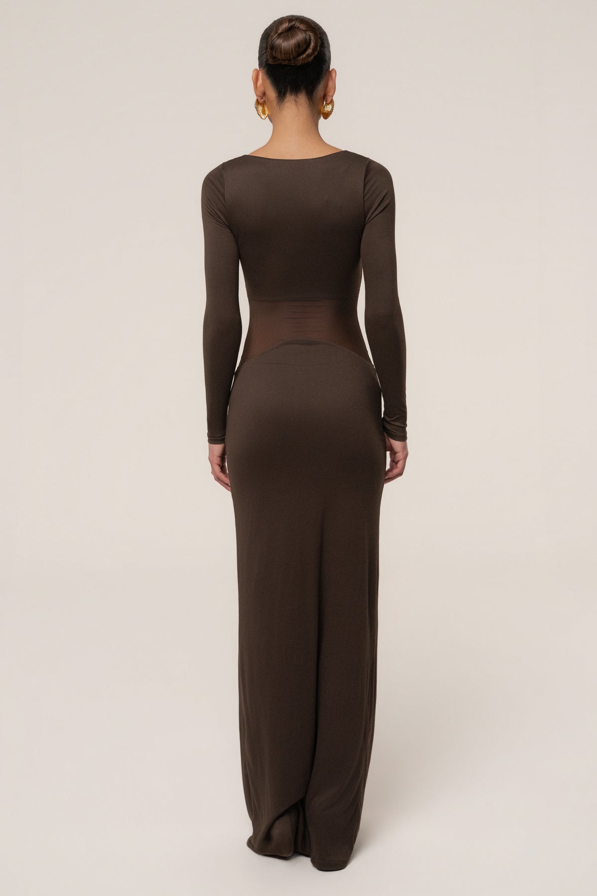 Chocolate Glitz Hour Maxi Dress - JLUXLABEL