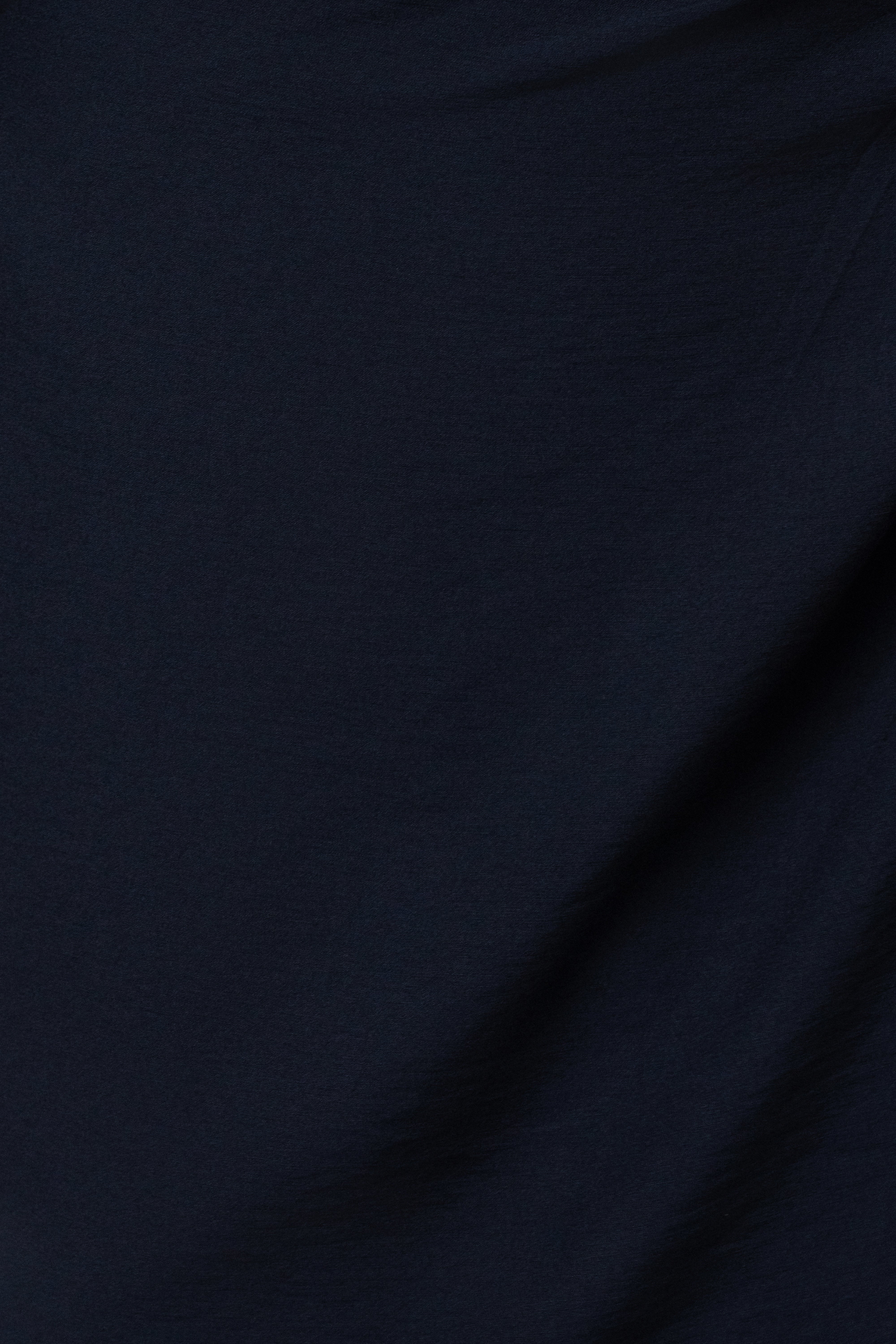 Navy Skyline Wrap Midi Dress by JLUXLABEL featuring a fitted waist and flowing skirt, perfect for elegant occasions.