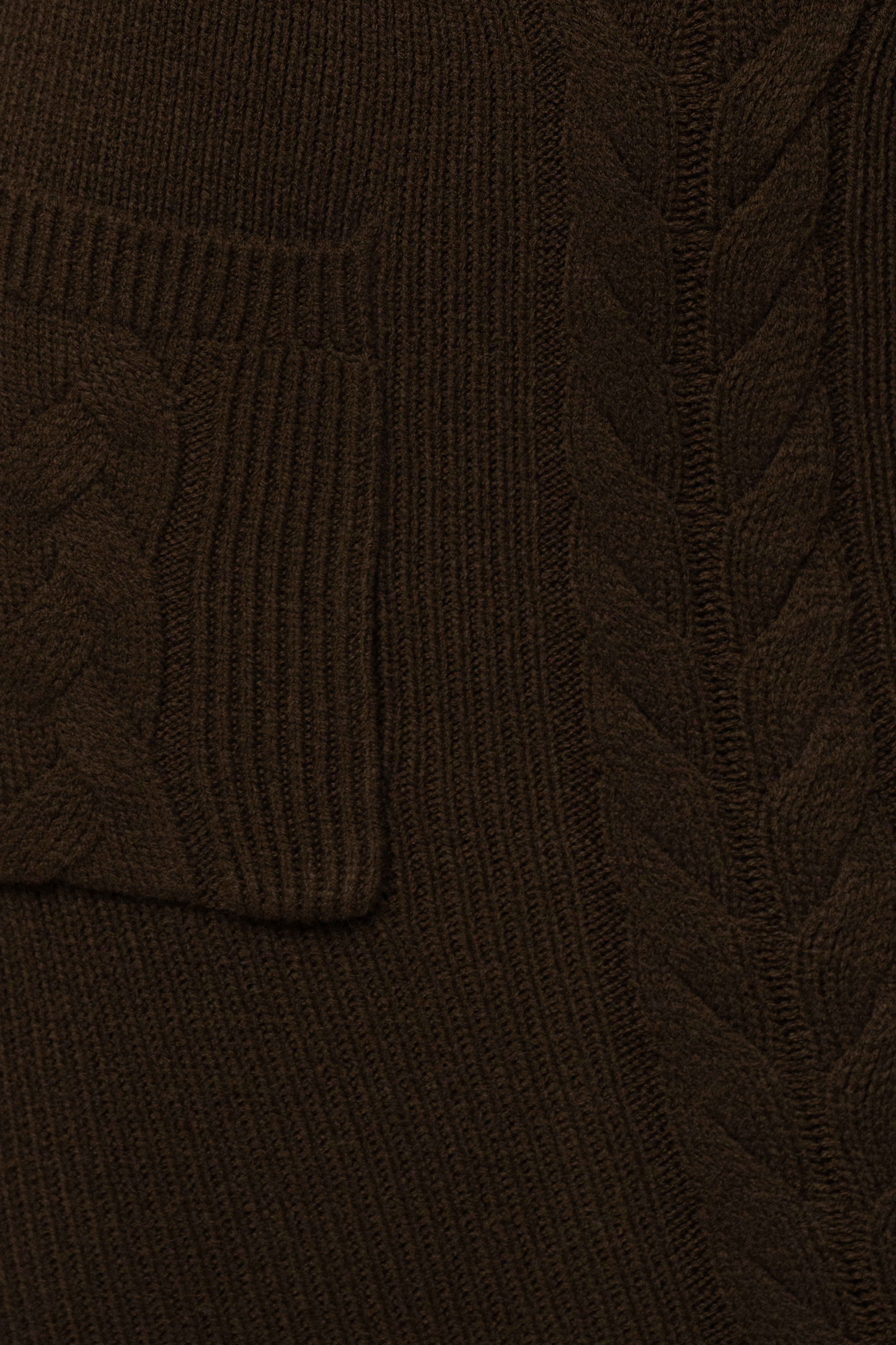 Chocolate ribbed dress from JLUXLABEL featuring a cozy, fitted design ideal for casual or stylish wear.