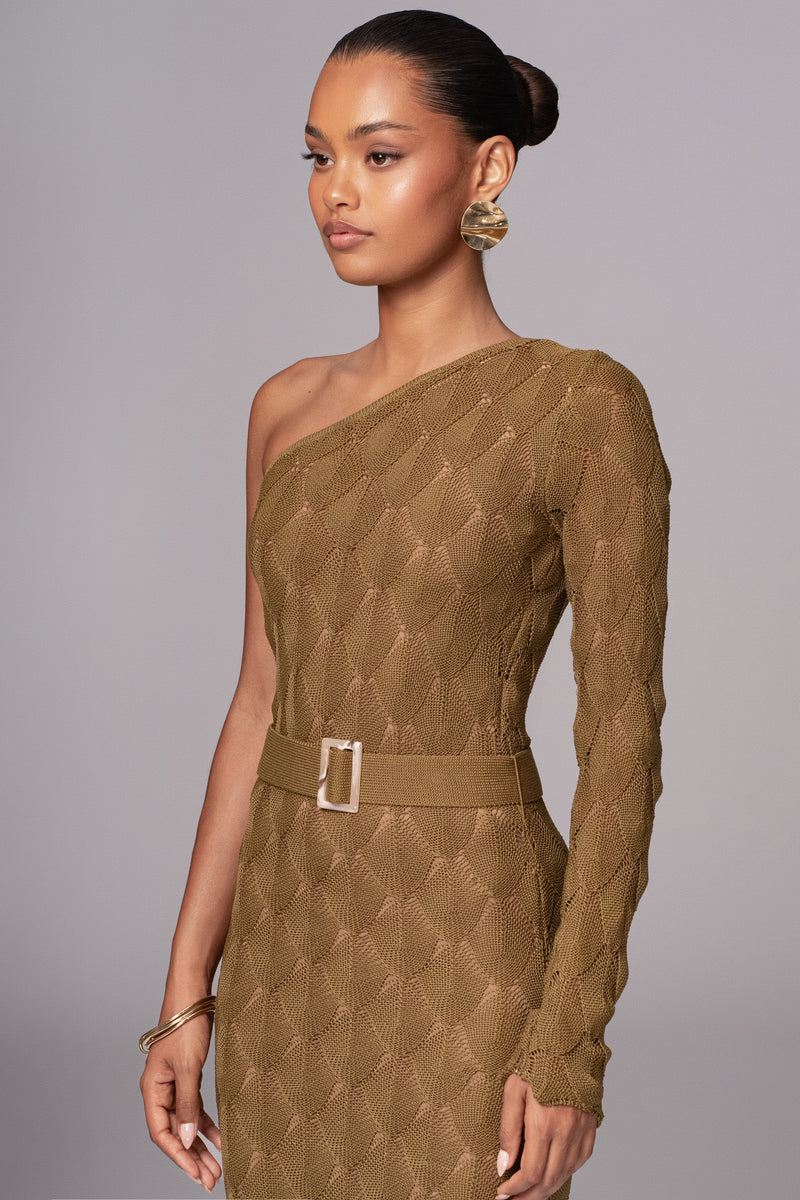 Robe à épaule unique Olive La Costa