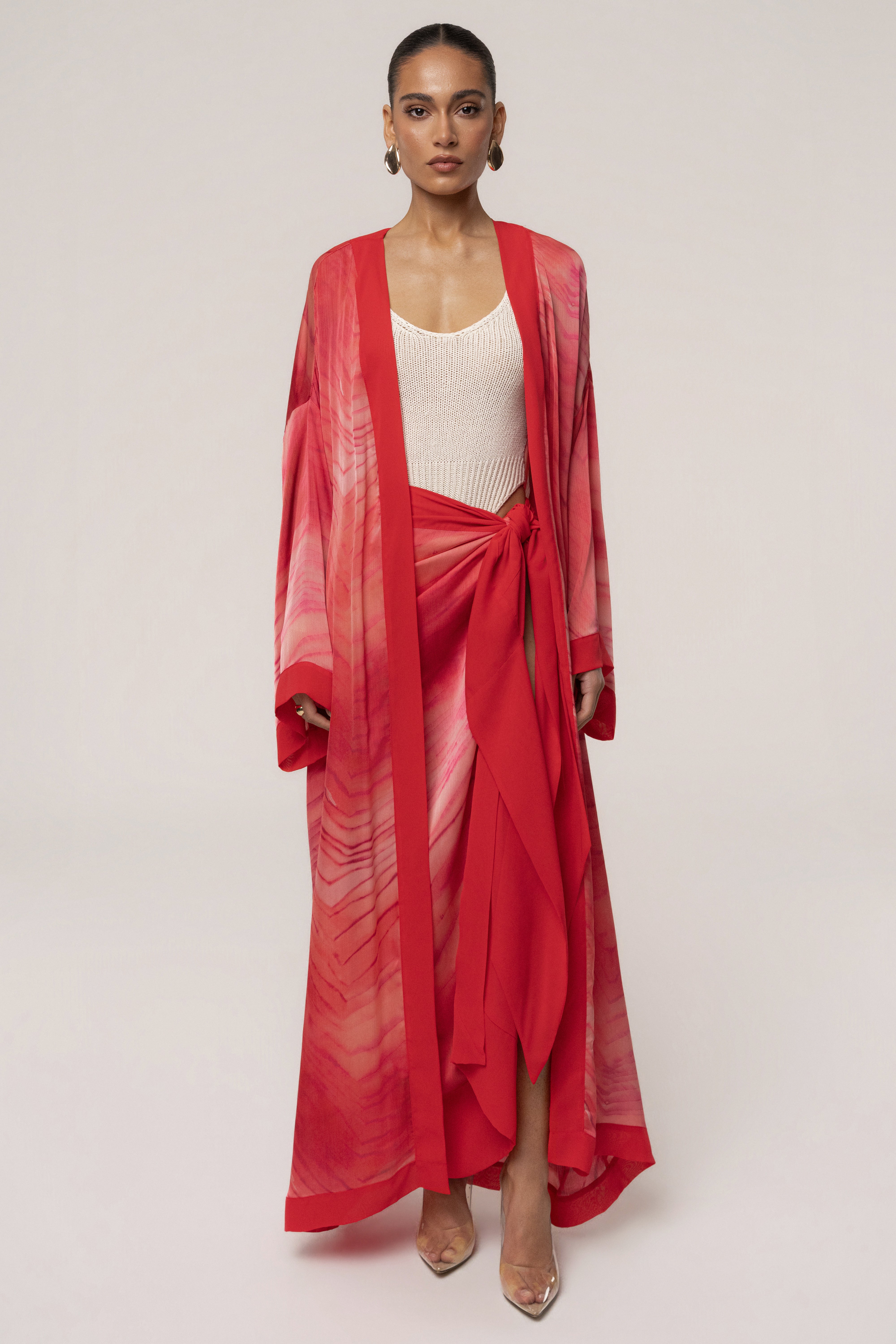 Red Bahía Wrap Skirt