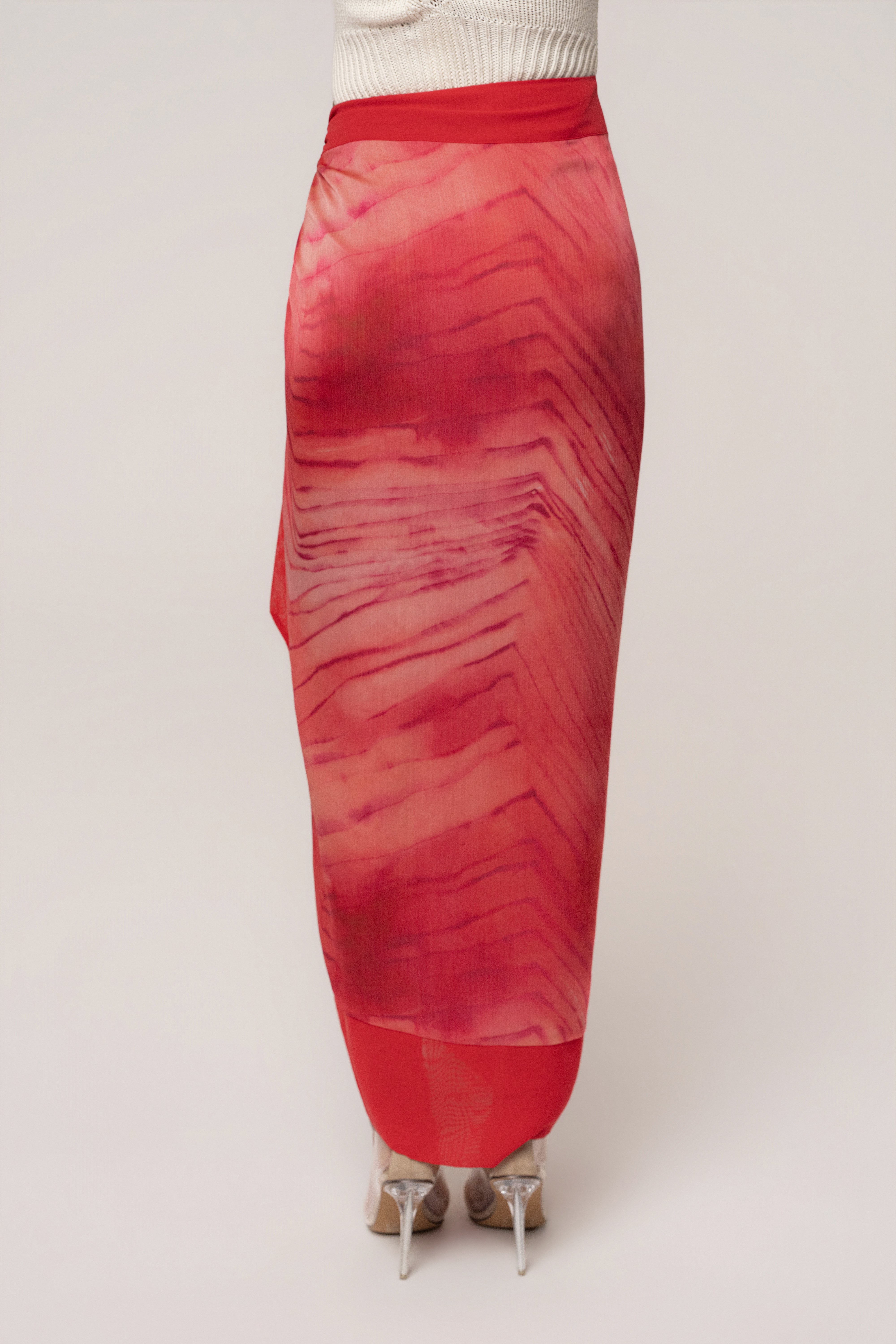 Red Bahía Wrap Skirt
