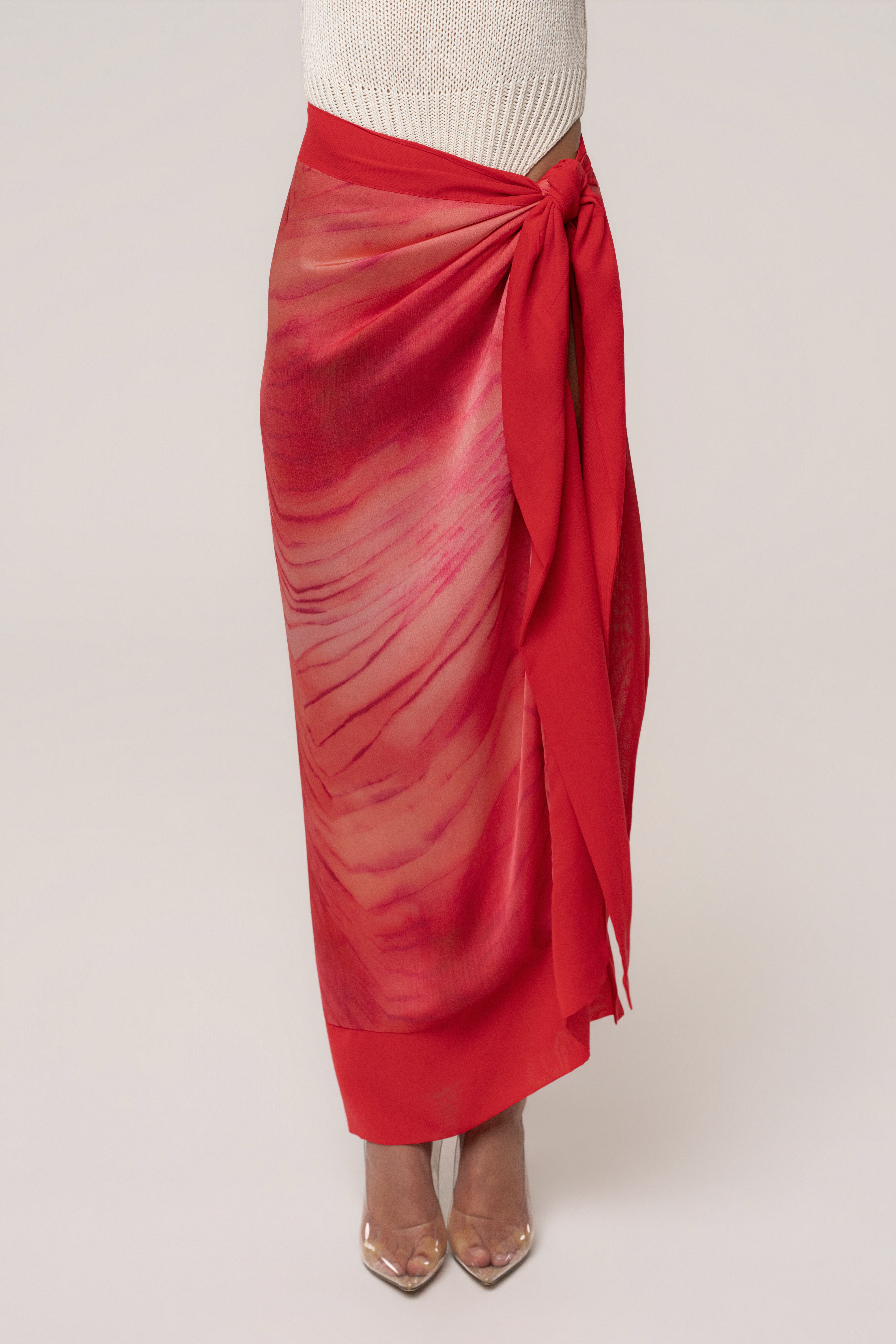 Red Bahía Wrap Skirt