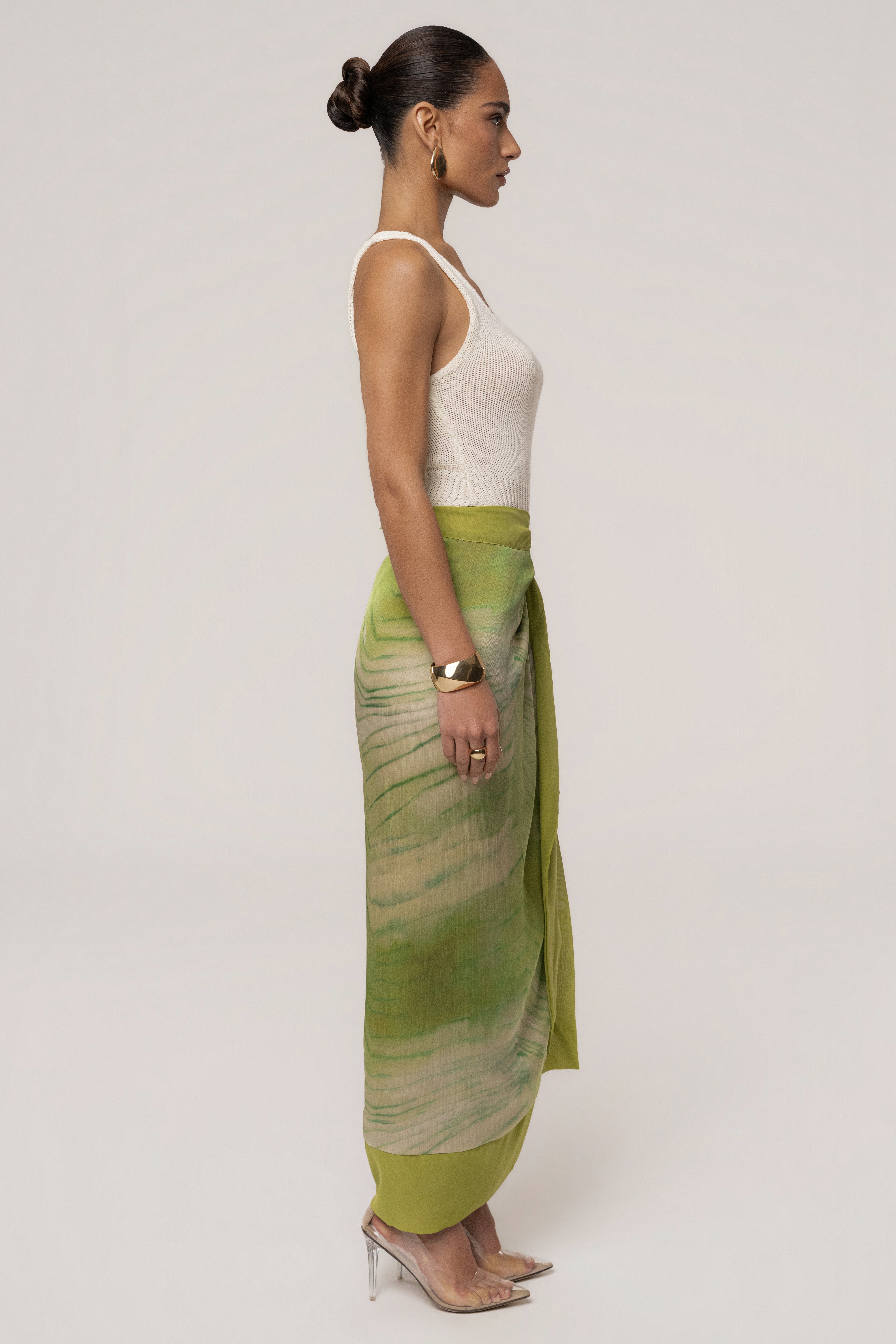Green Bahía Wrap Skirt