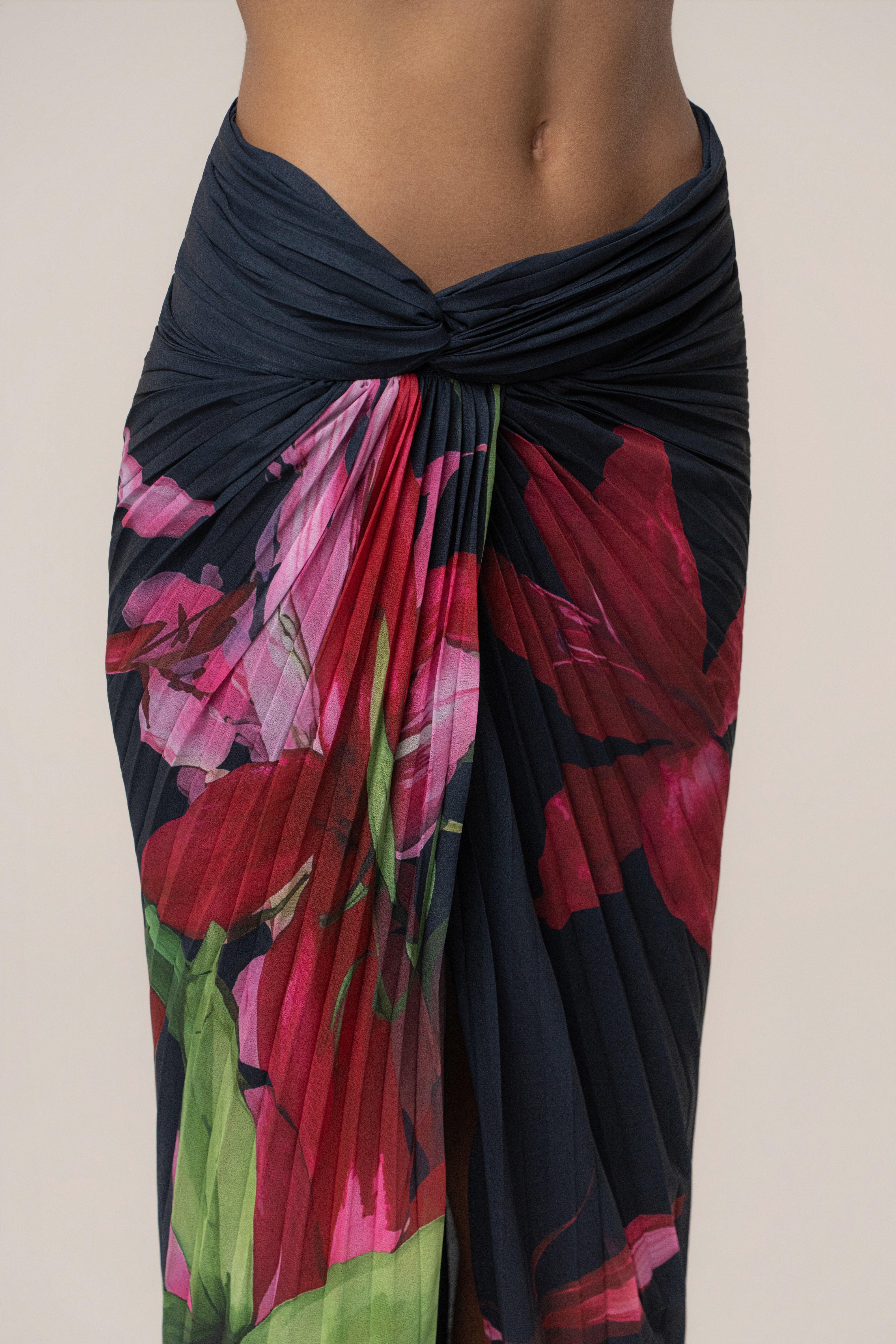 Navy Havana pleat skirt set by JLUXLABEL featuring a stylish pleated skirt and matching top, perfect for chic casual wear.