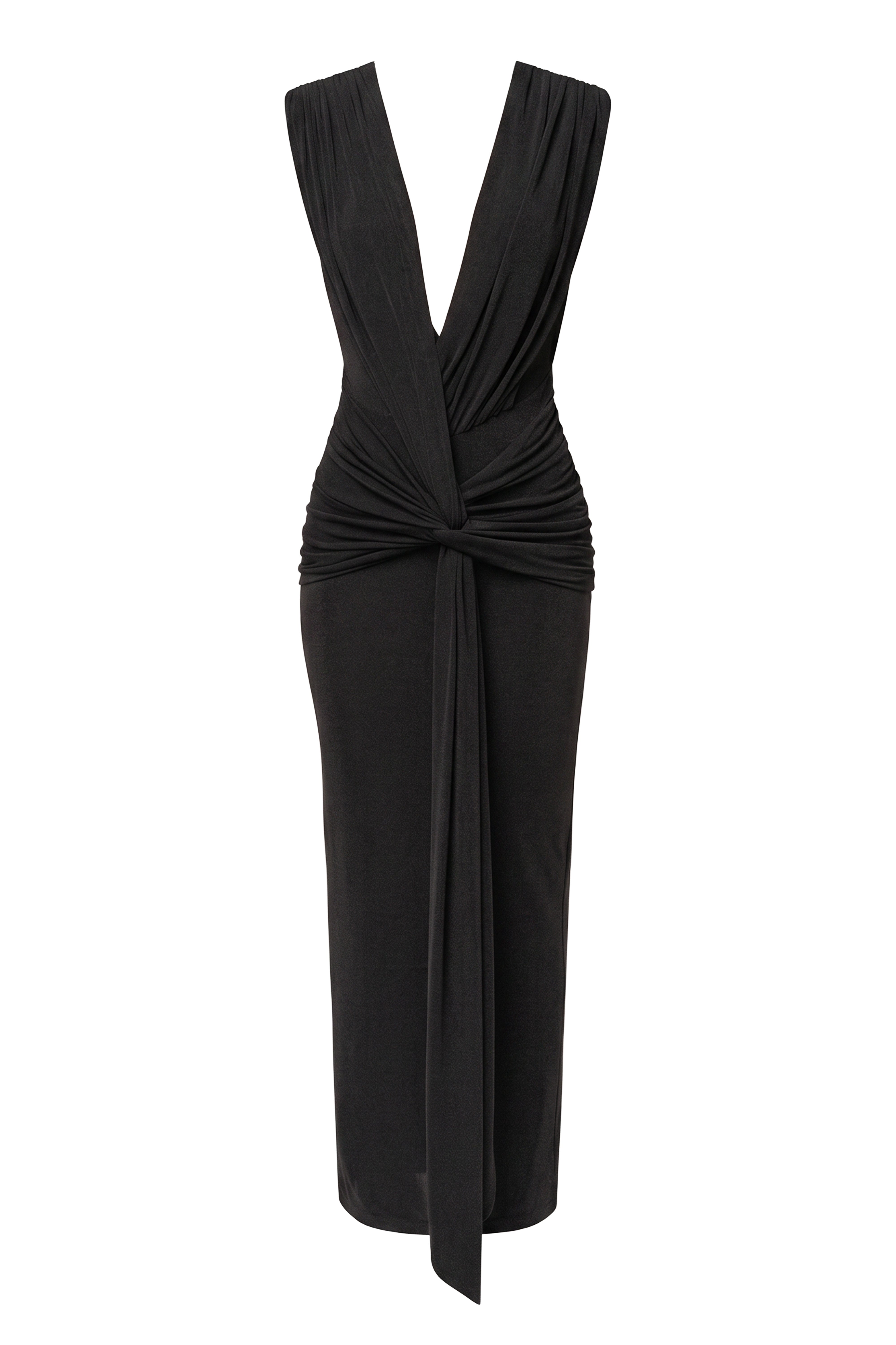 Robe maxi plongeante Black Palma