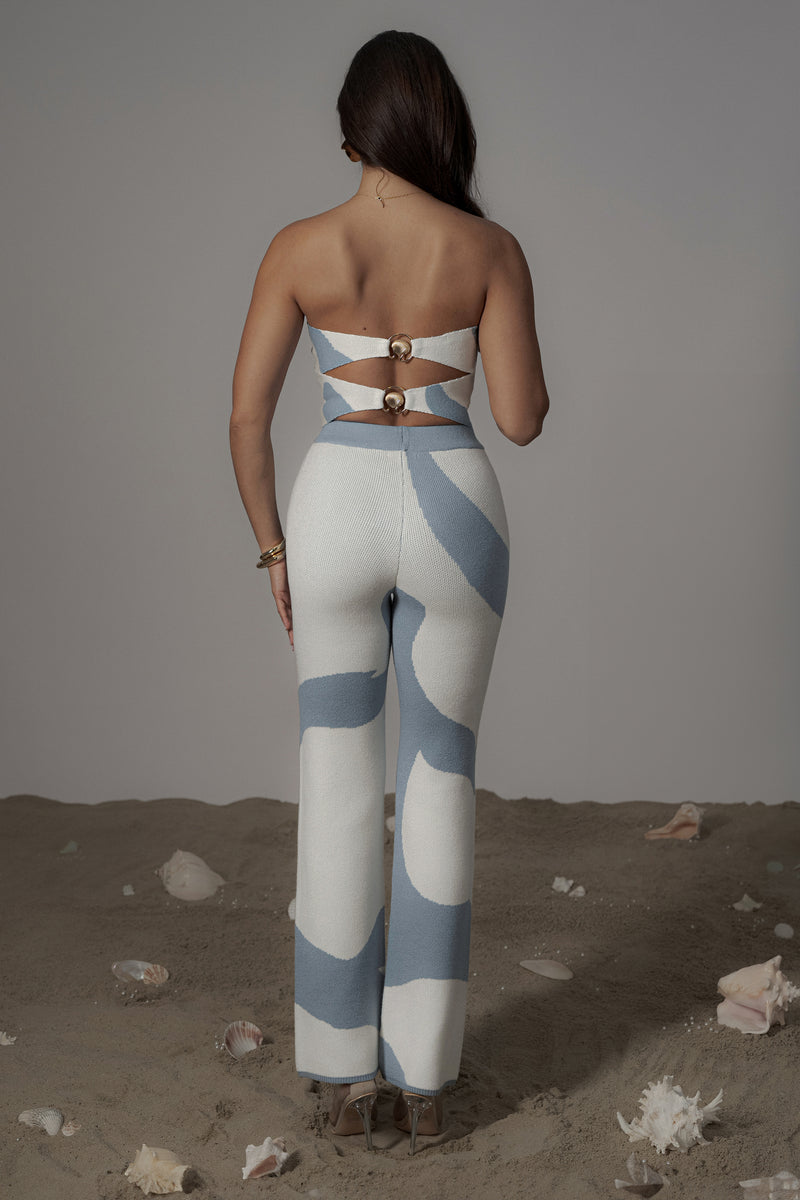 Blue Abstract Tiarra Pants