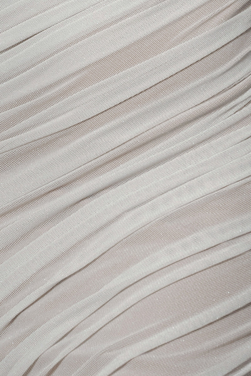 Ivory Aura Shimmer Midi Dress