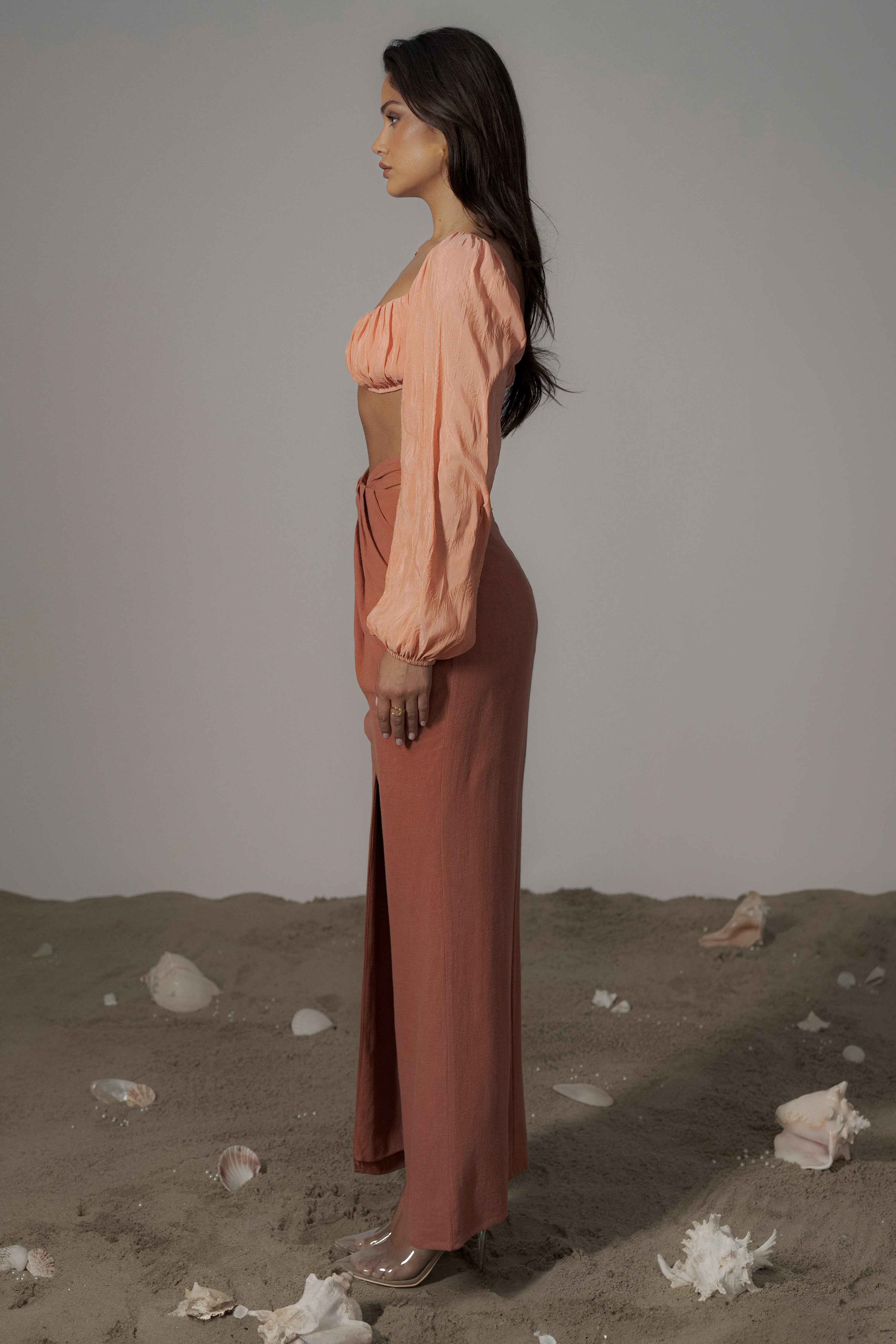 Coral Carey Long Sleeve Top - JLUXLABEL