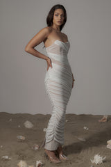 Ivory Catalina Lurex Knit Maxi Dress