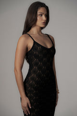 Black Gabriela Knit Maxi Dress