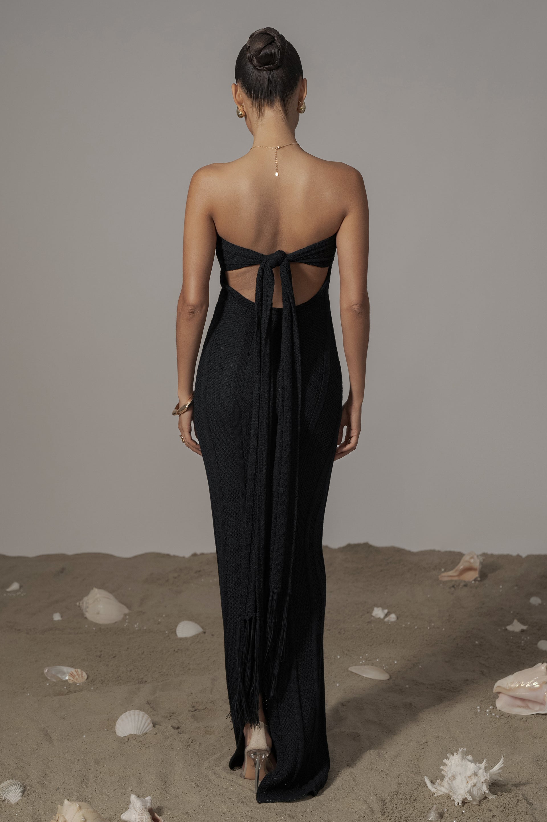 Black Blanca Strapless Maxi Dress Black Blanca Strapless Maxi Dress