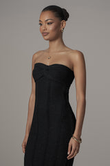 Black Blanca Strapless Maxi Dress