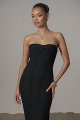Black Blanca Strapless Maxi Dress