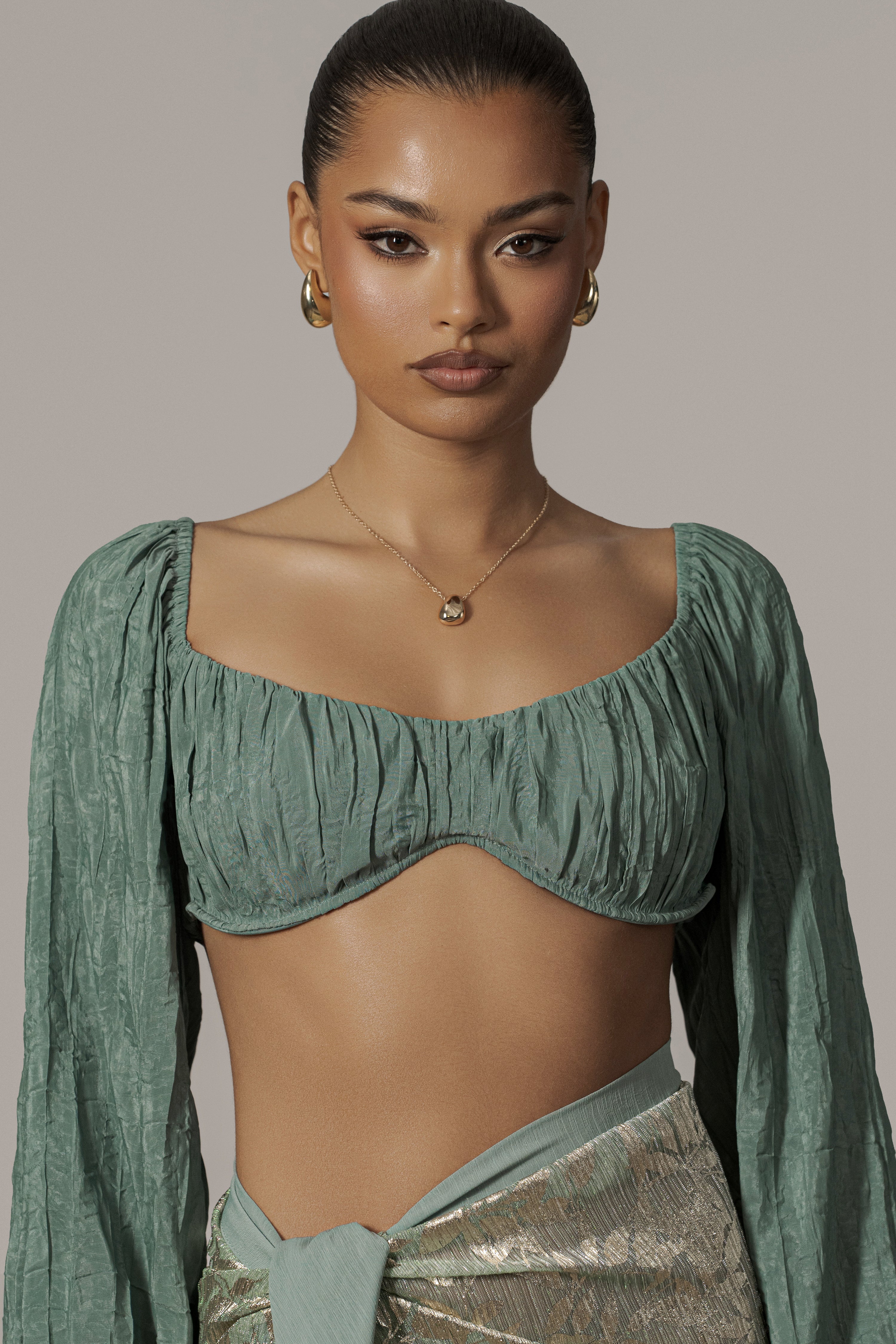 Teal Carey Long Sleeve Top - JLUXLABEL