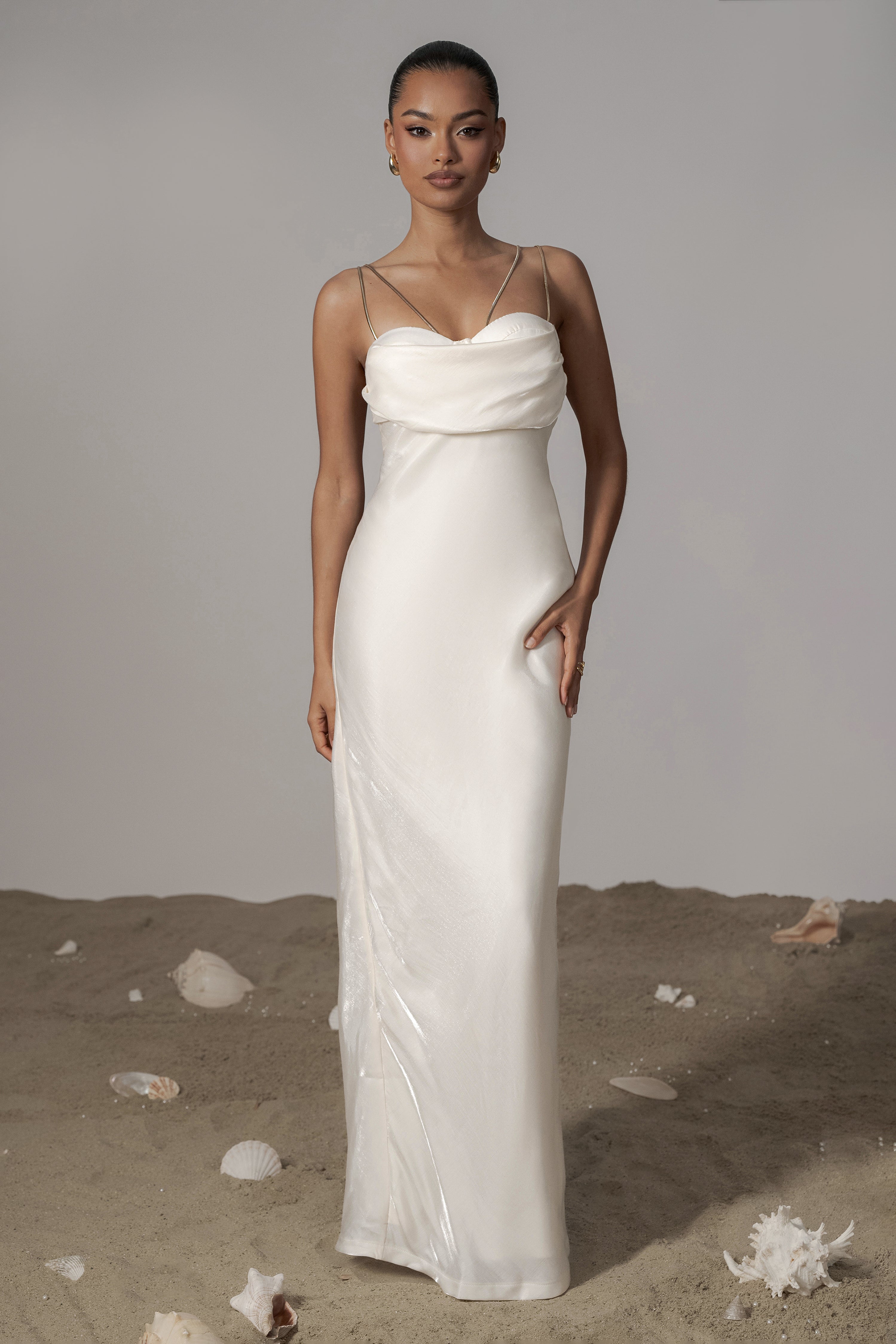 White Iridescent Visions Of You Dress - JLUXLABEL