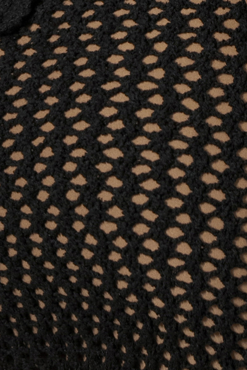 Black Paradise Crochet Maxi Dress
