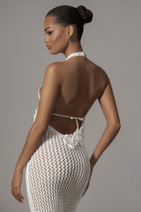 Ivory Paradise Crochet Maxi Dress