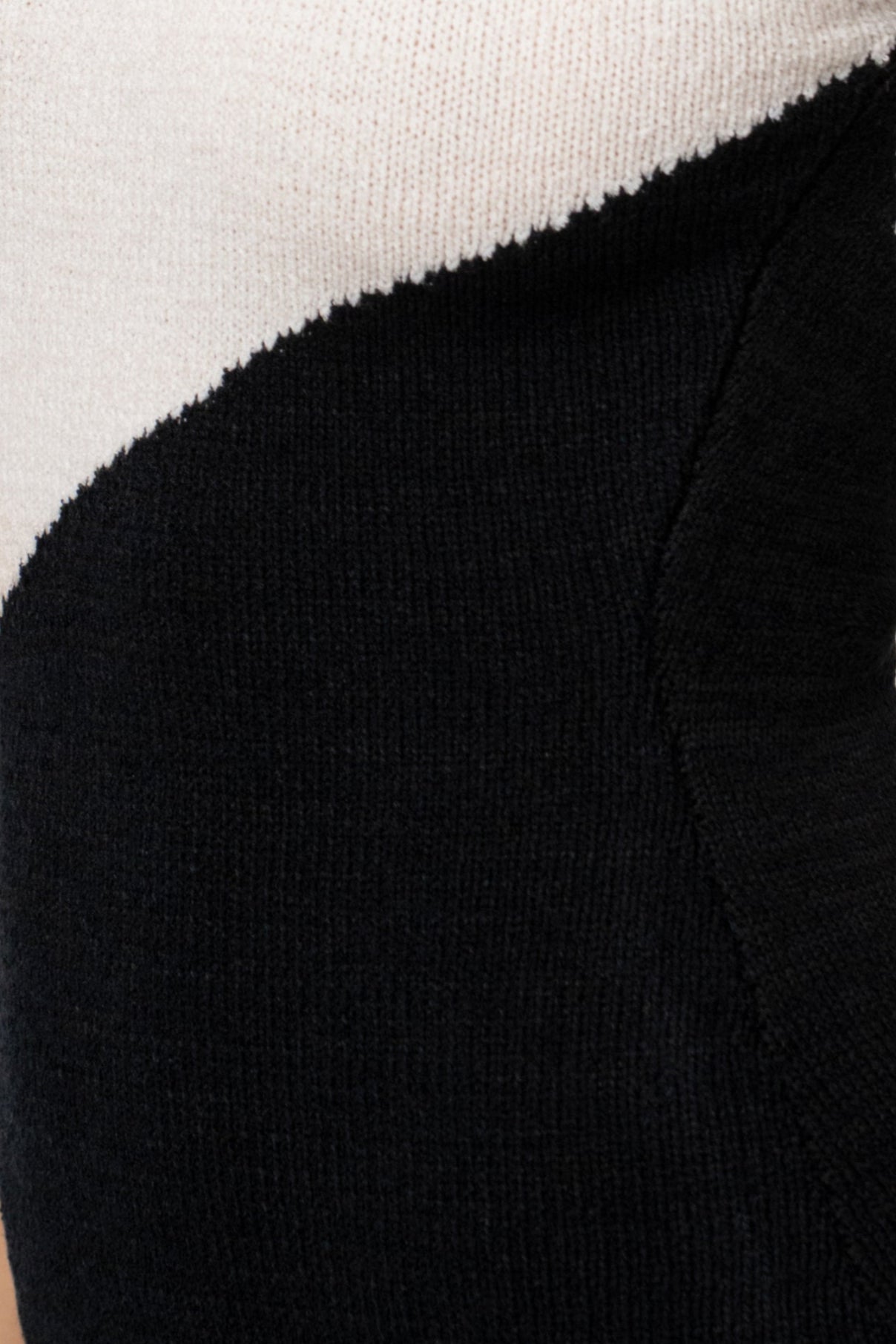 Black/Ivory Opposites Attract Midi Dress - JLUXLABEL