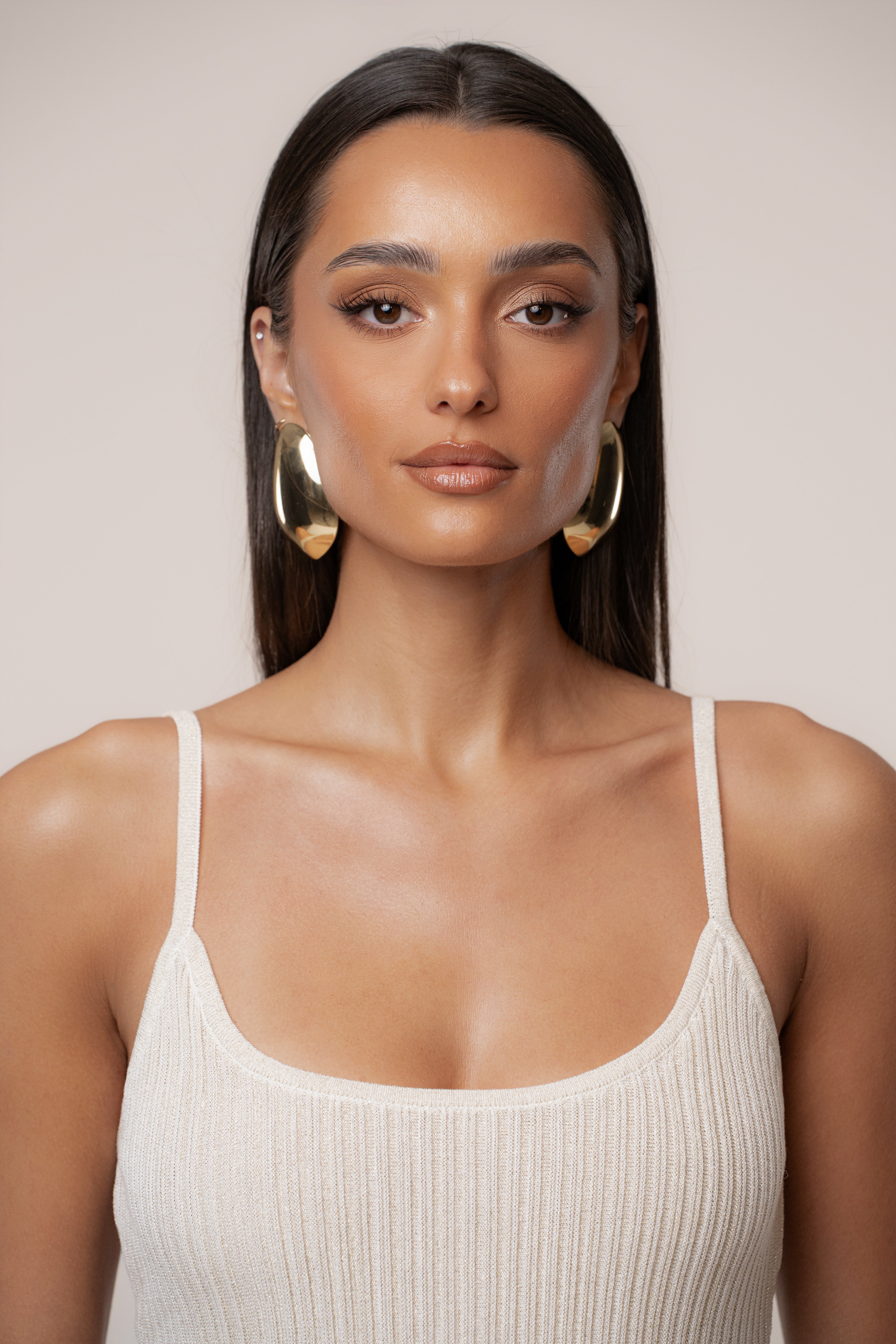 Champagne Serena Ribbed Skirt Set - JLUXLABEL