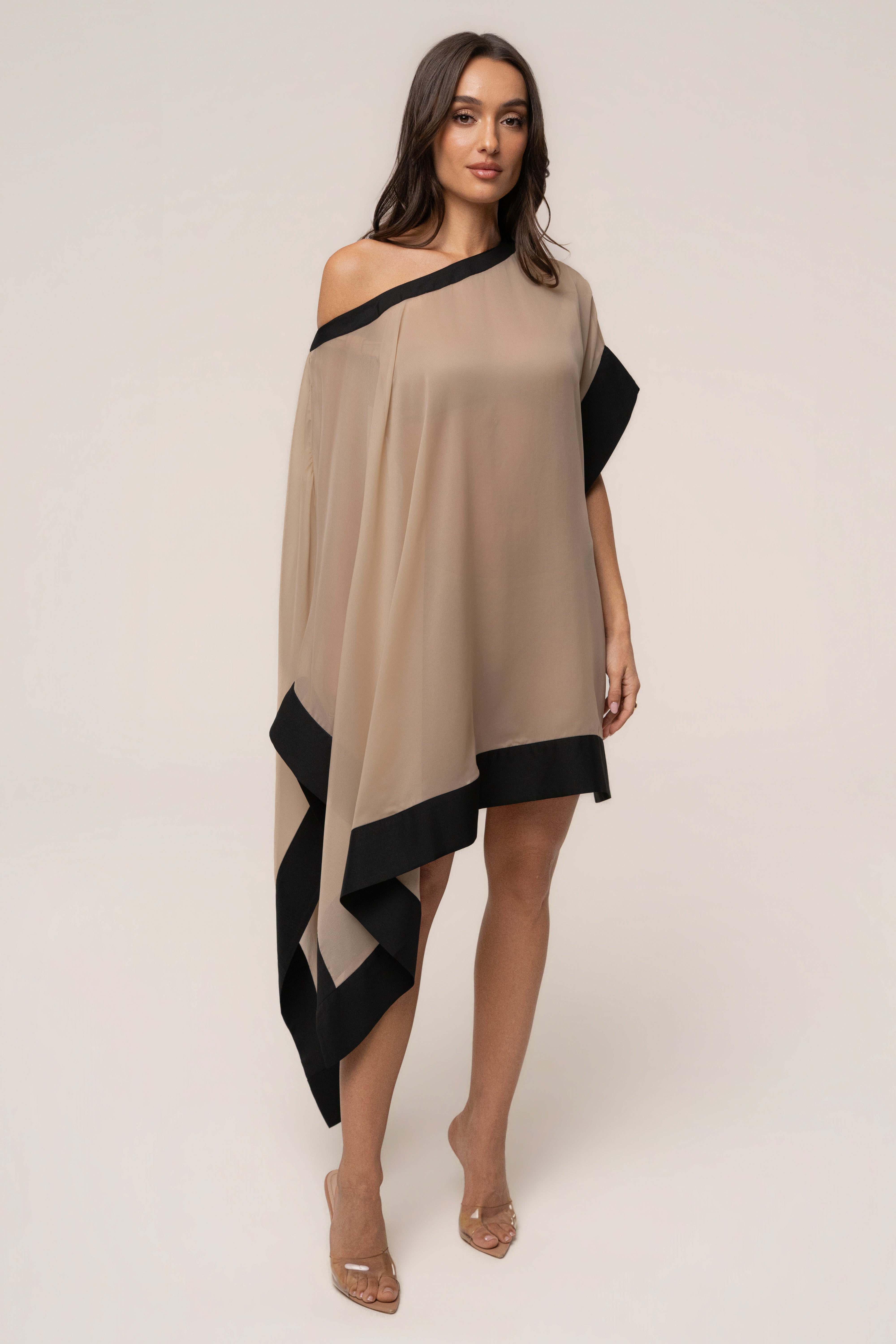 Beige Lysette Contrast Top