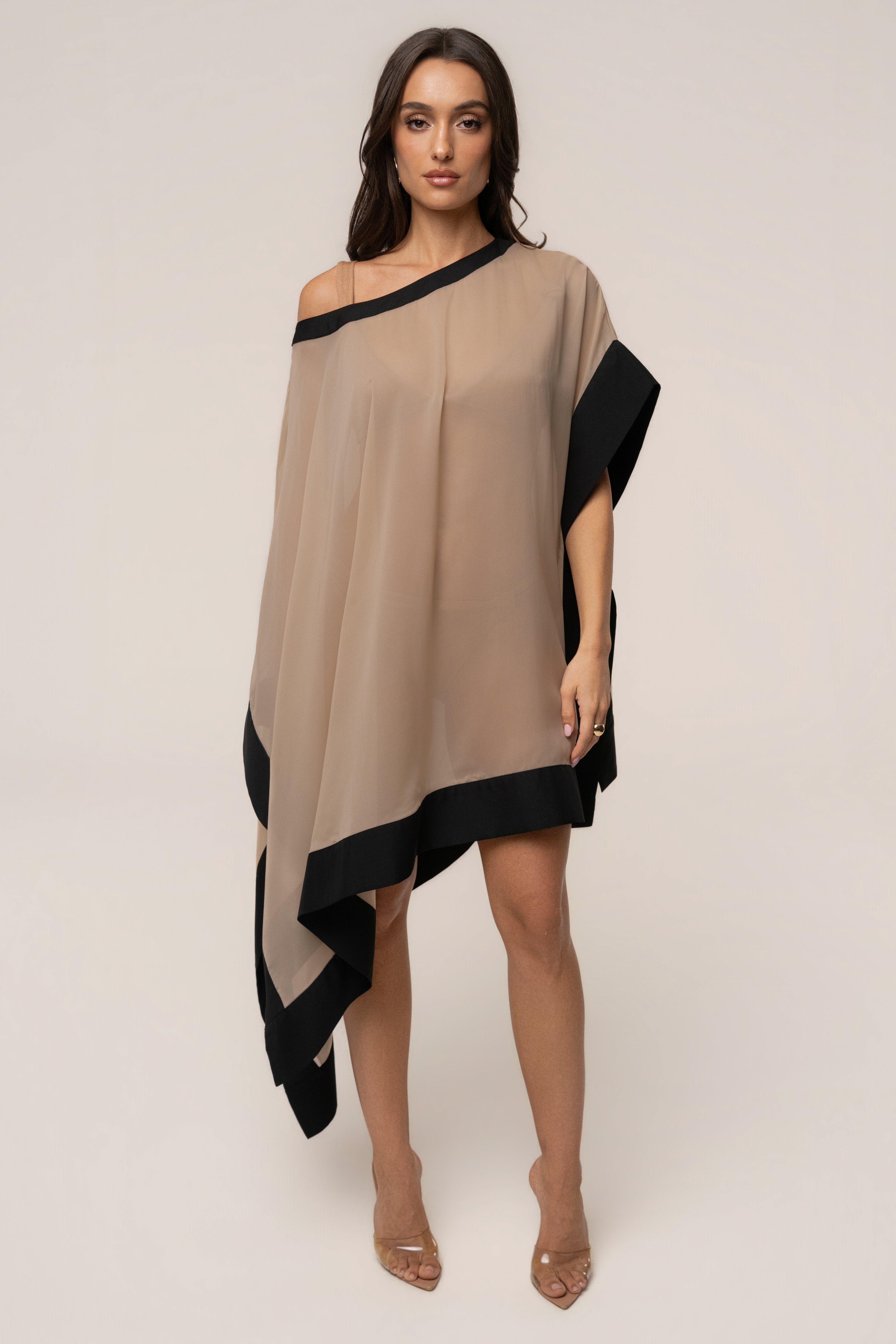 Beige Lysette Contrast Top